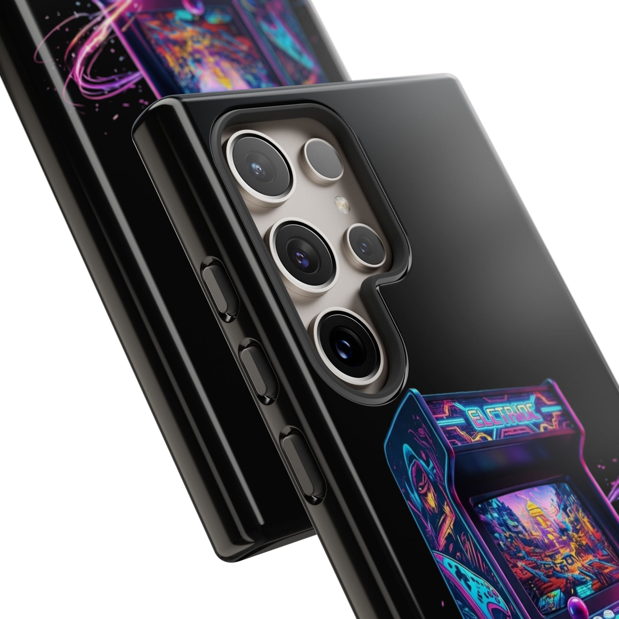 Retro Arcade Phone Case — Neon Gaming Controller Design