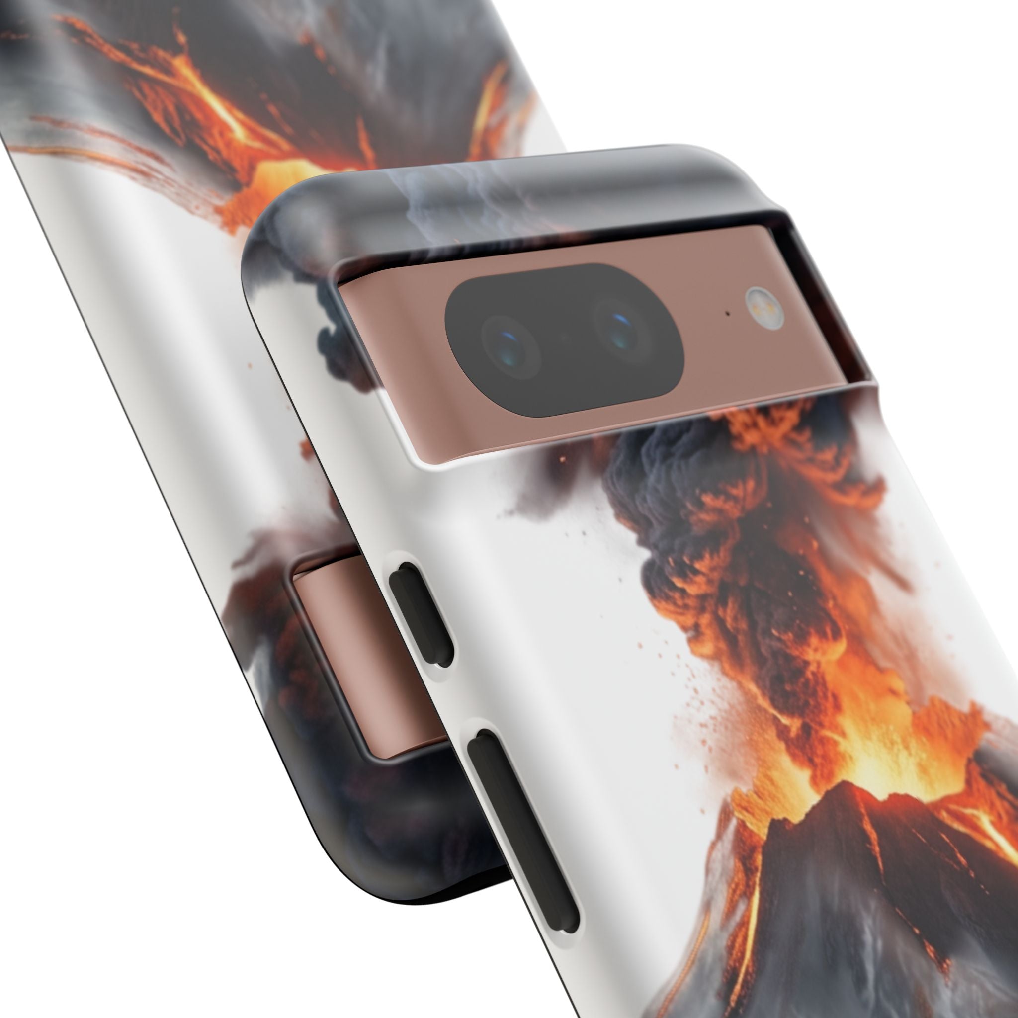 Volcano Eruption Tough Phone Case — Fiery Lava Protective Cover