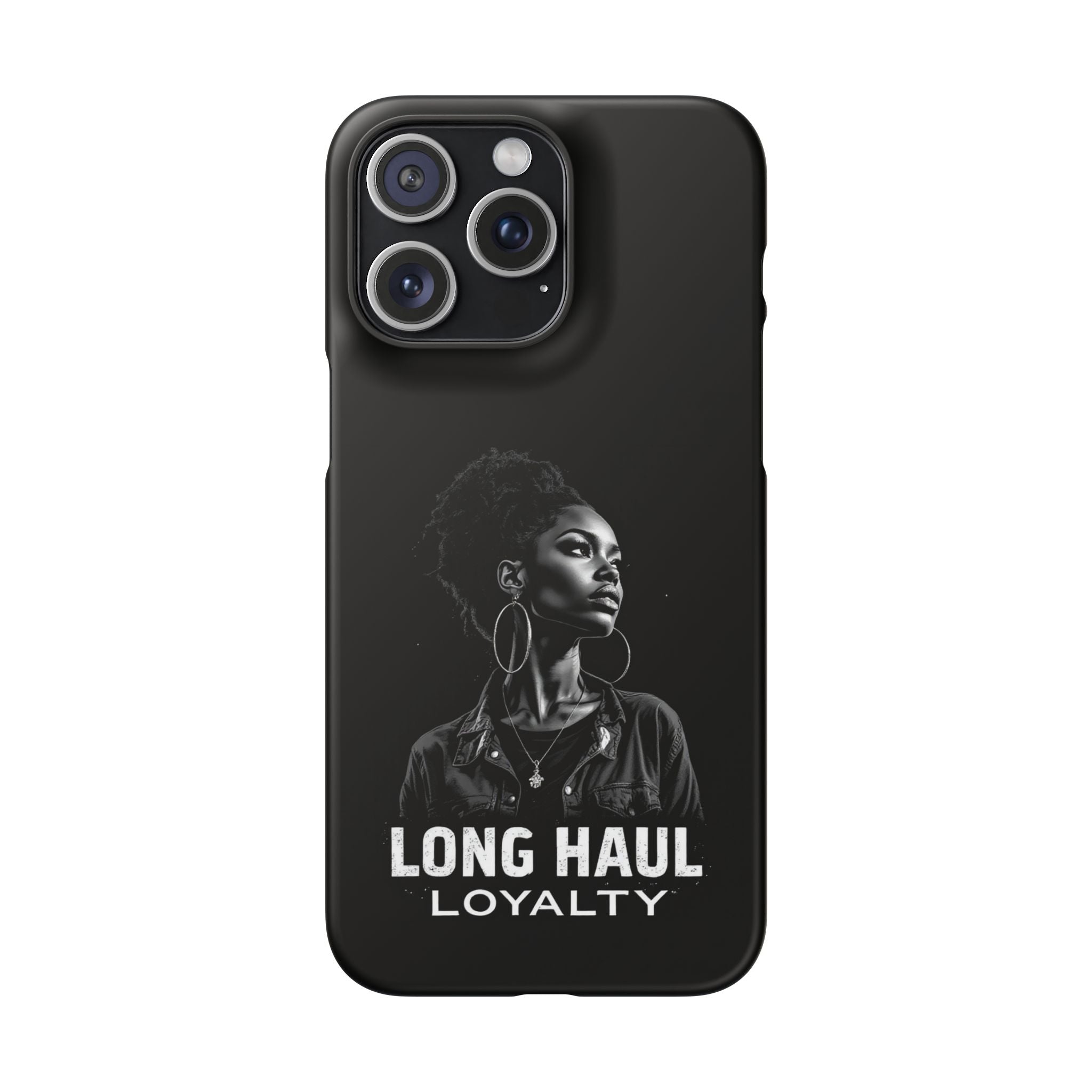 Phone Case — "Long Haul Loyalty" Black Portrait Snap Case