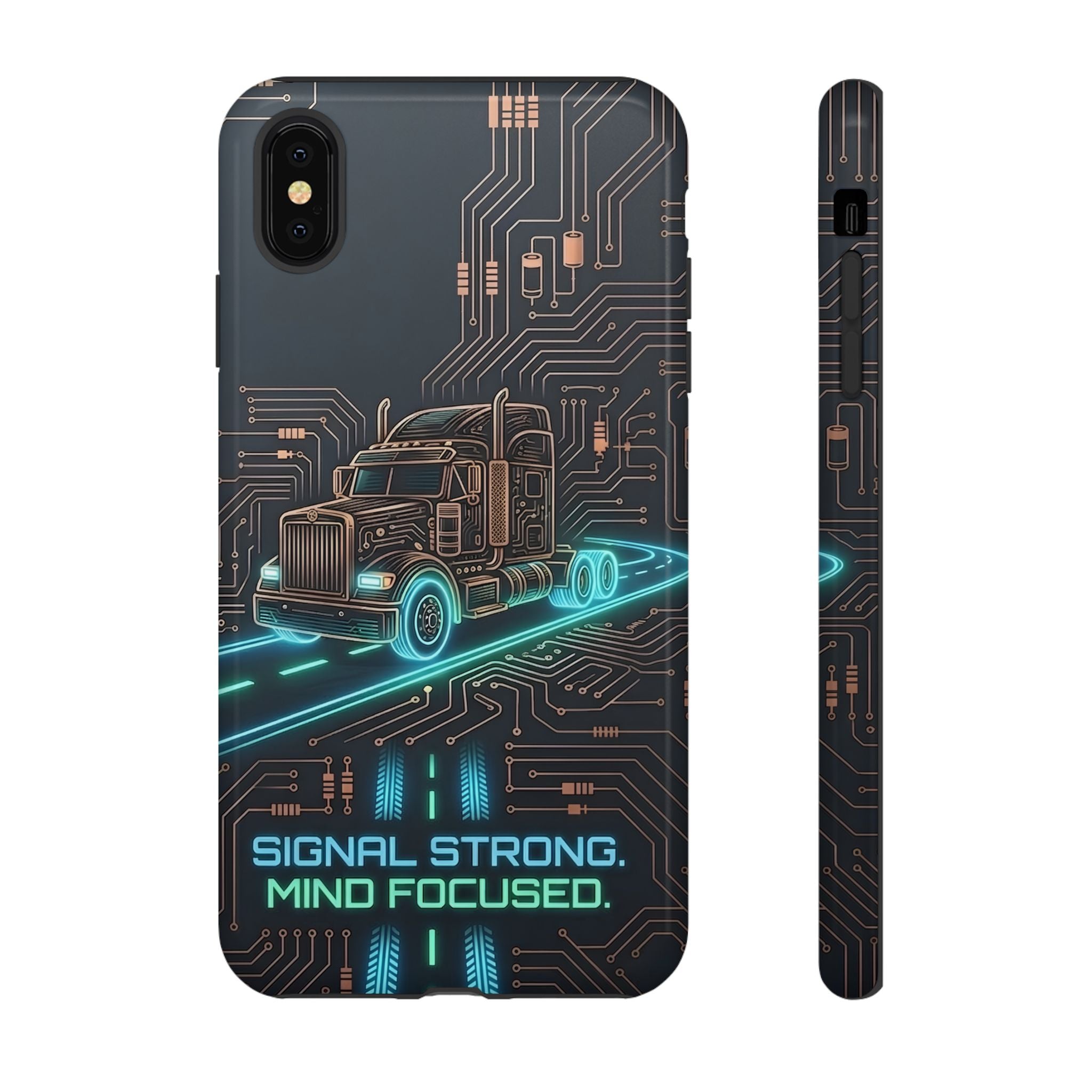Truck Driver Gamer Phone Case — “Real Life. No Pause Button.”
