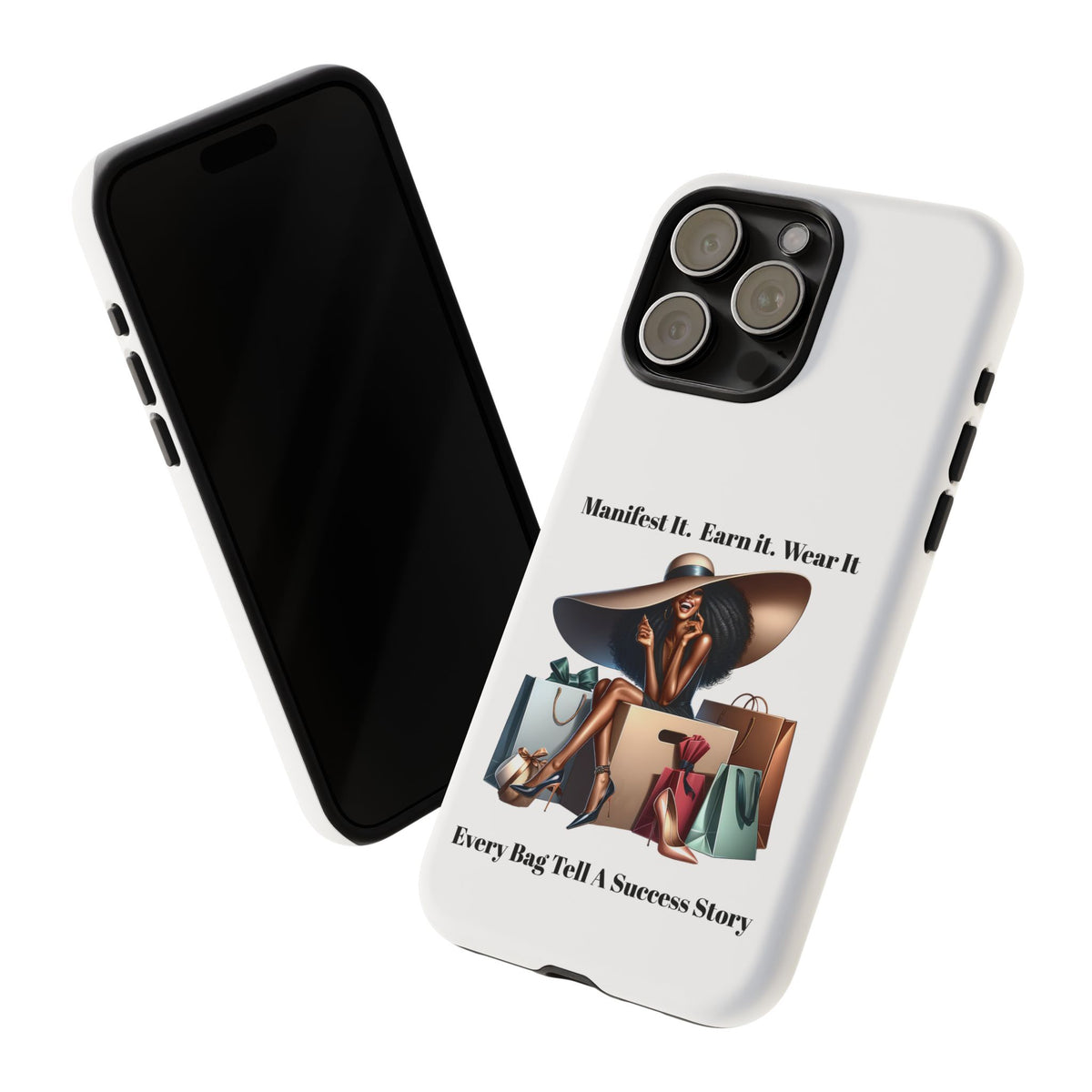 Phone Case - "Manifest It. Earn It. Wear It." Chic Shopper Design