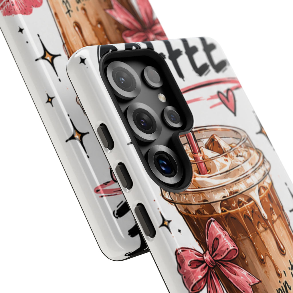 Phone Case — "Keepin' It Cute & Caffeinated" Iced Coffee Design