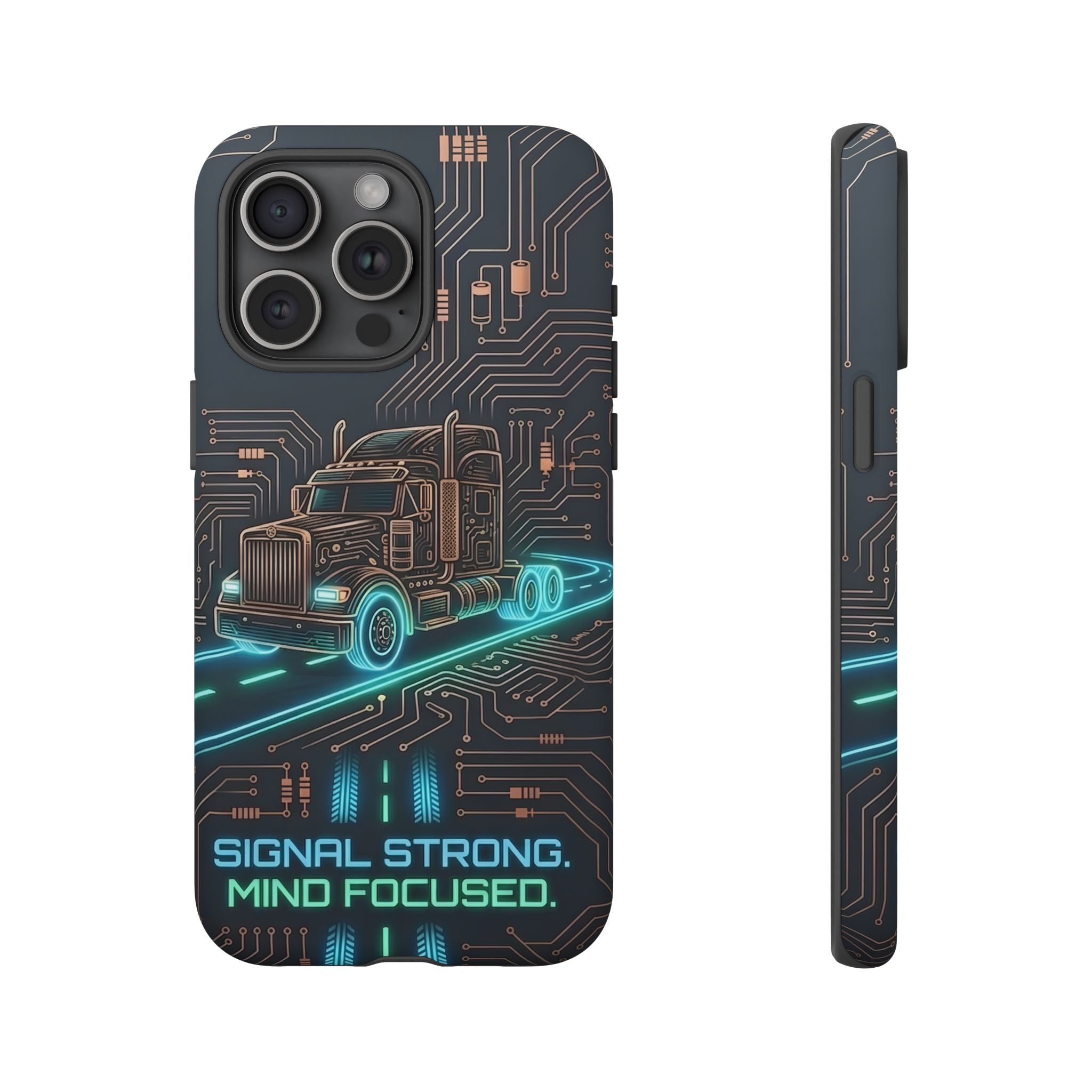 Truck Driver Gamer Phone Case — “Real Life. No Pause Button.”