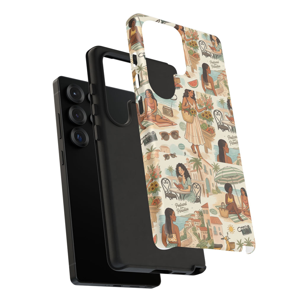 Tropical Vacation Phone Case — Vintage Beach Women Pattern