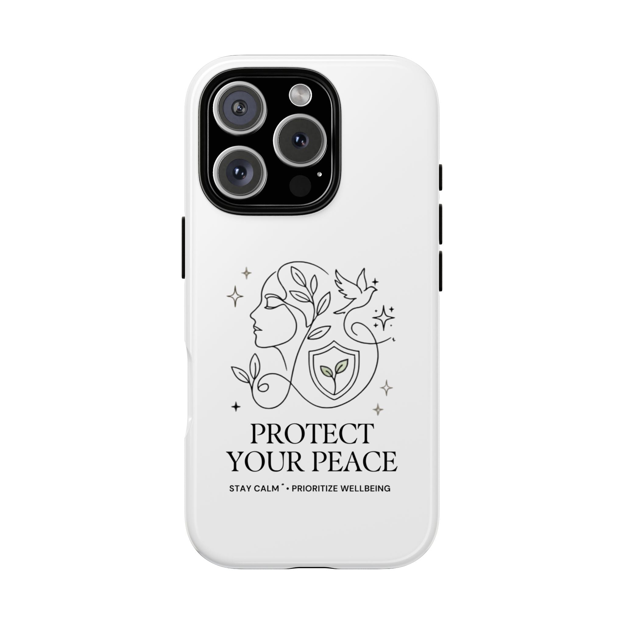 Protect Your Peace Phone Case – Minimalist Wellness iPhone Cover