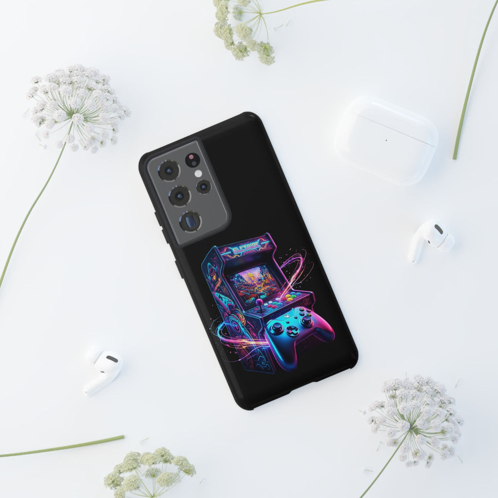Retro Arcade Phone Case — Neon Gaming Controller Design