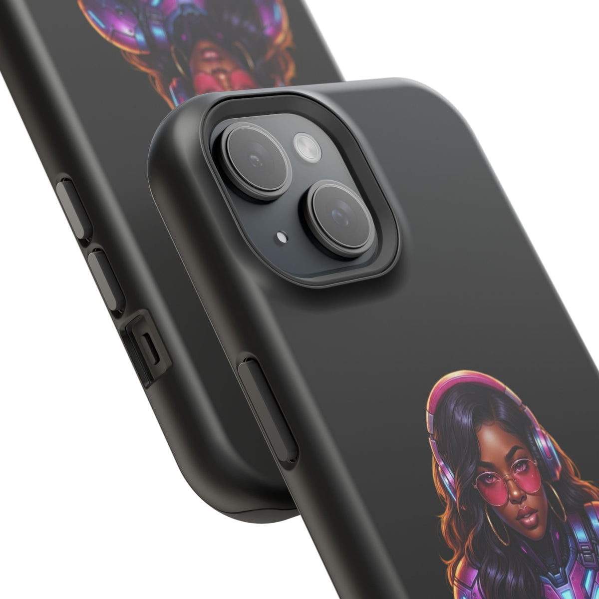 Gamer Girl Cyber Armor Phone Case — Impact‑Resistant Protective Cover