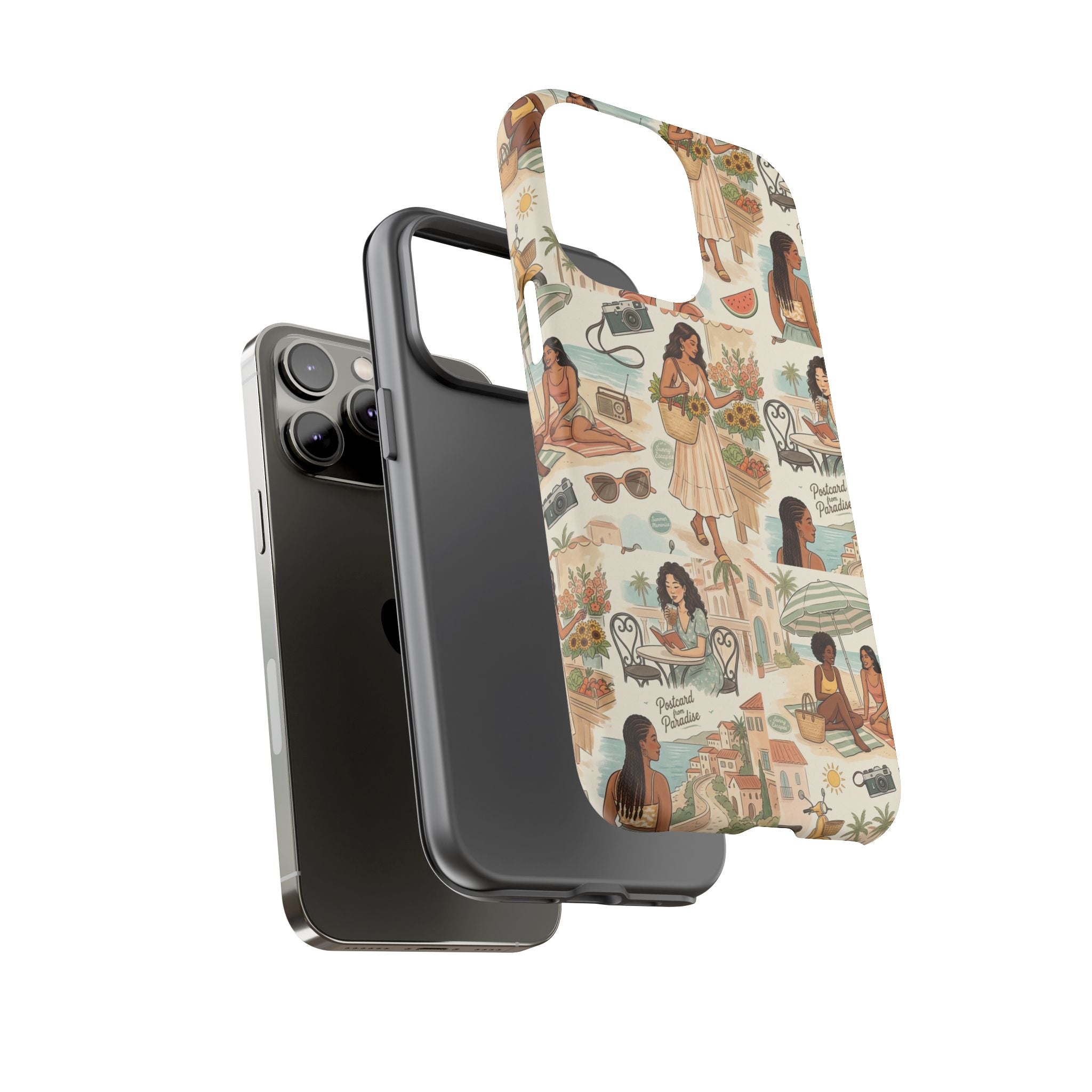 Tropical Vacation Phone Case — Vintage Beach Women Pattern