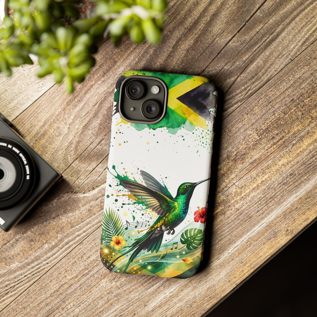 Hummingbird Jamaica Tough Phone Case – Tropical Floral Protective Cover