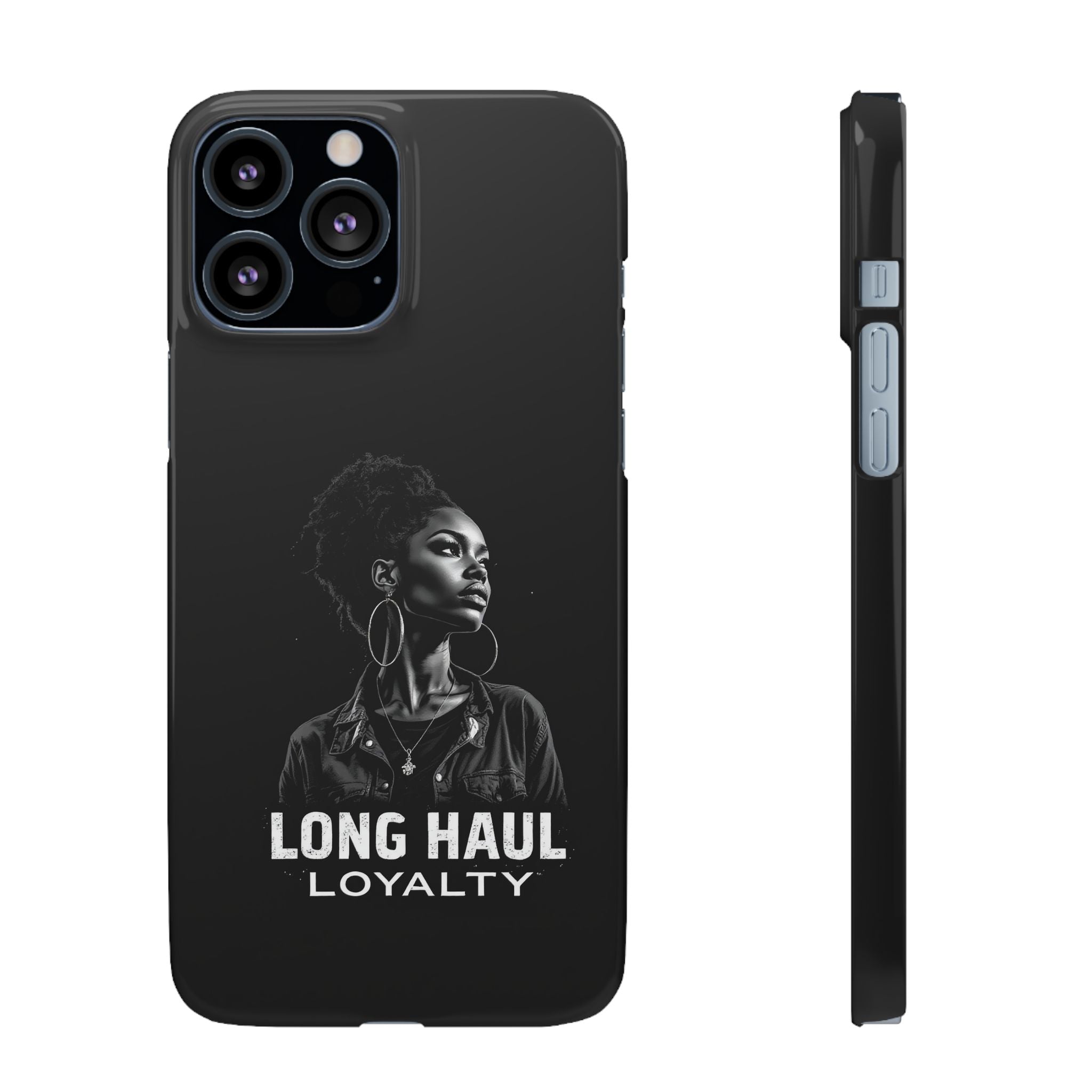 Phone Case — "Long Haul Loyalty" Black Portrait Snap Case