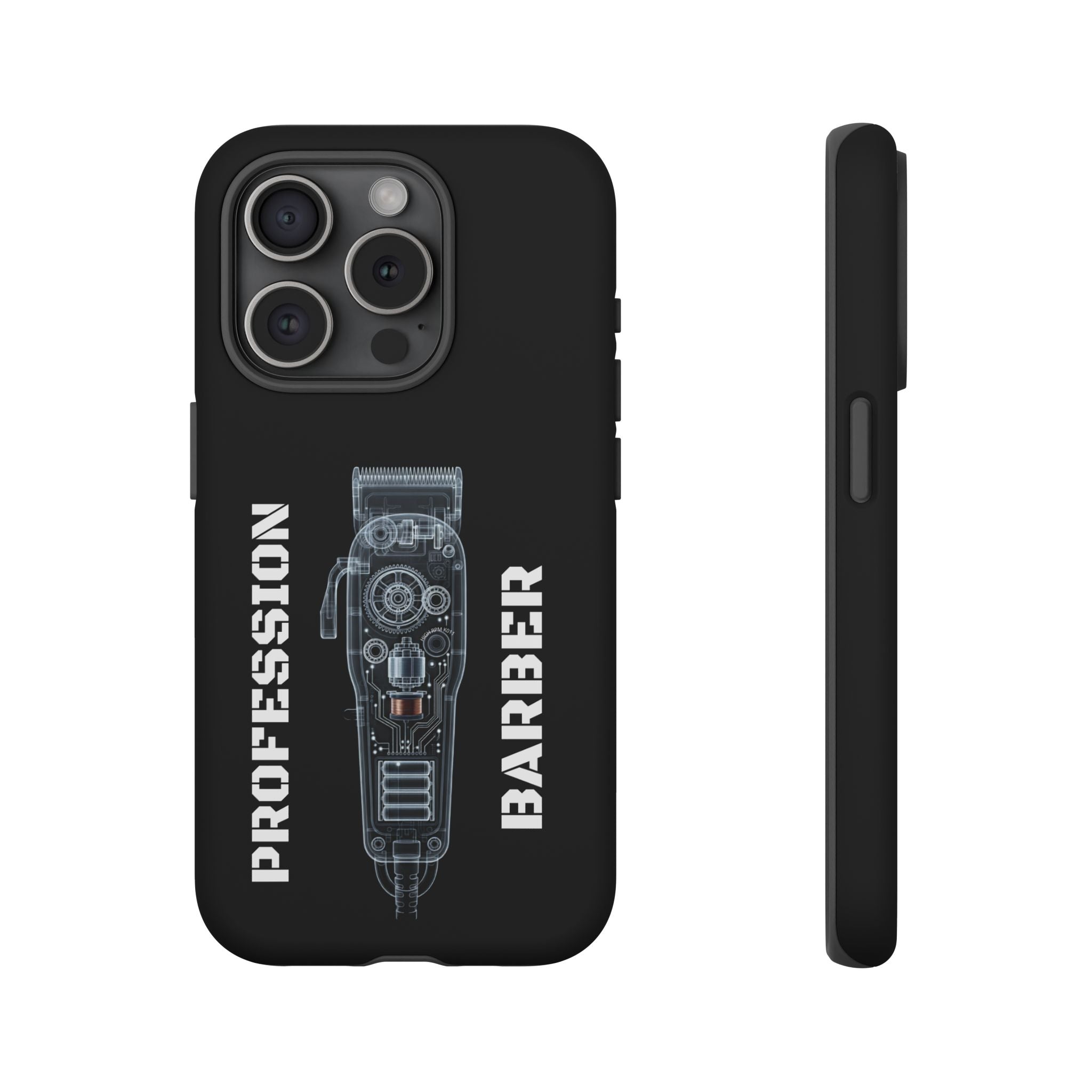 Barber Clip Cord X‑Ray Tough Phone Case – Professional Barber Gift