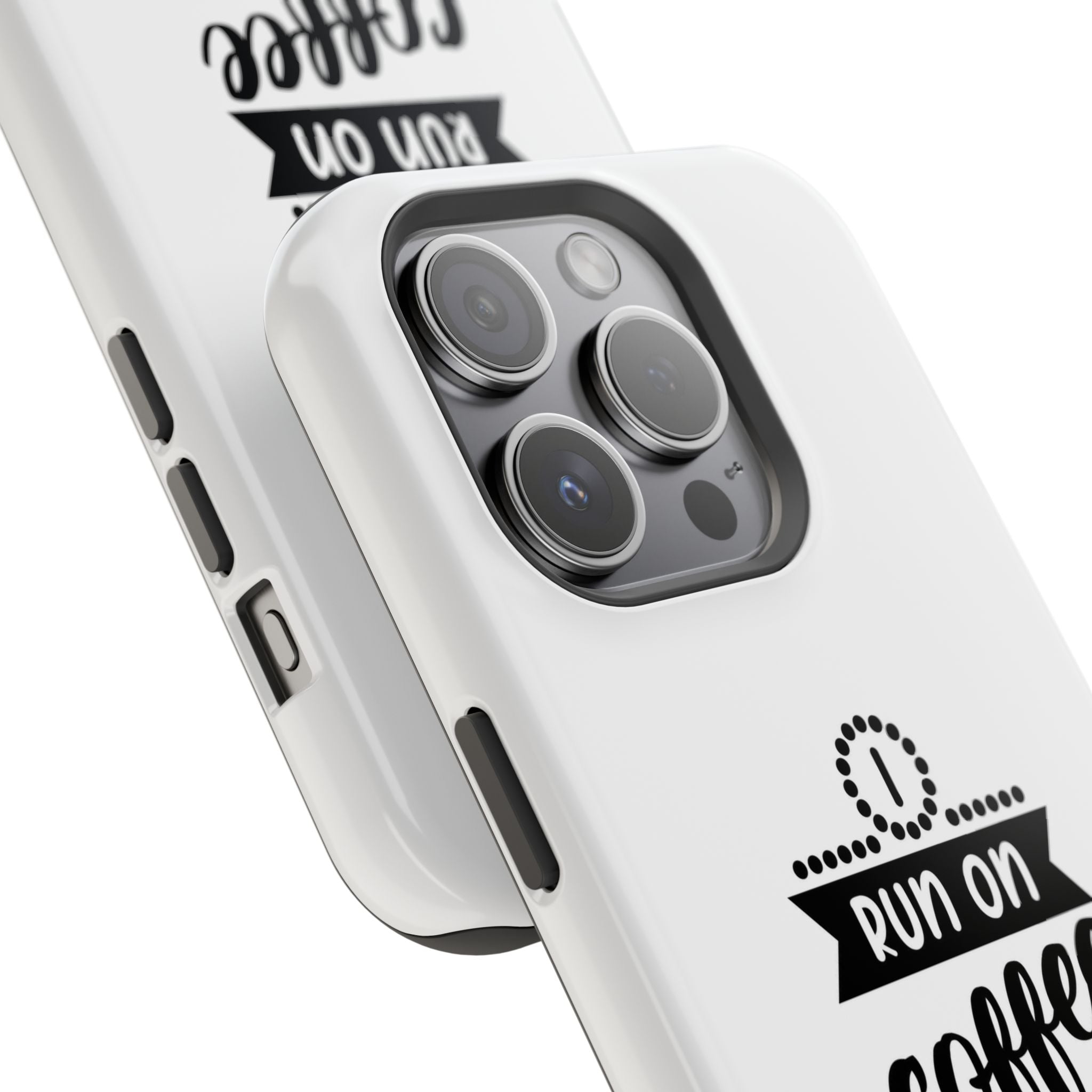Phone Case — "Run on Coffee and Chaos" Impact-Resistant Protective Cover