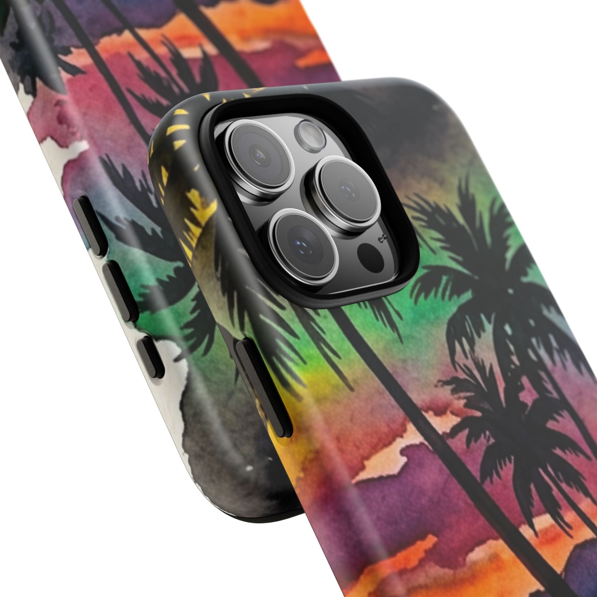 Tropical Sunset Phone Case – Palm Tree Beach Protective Cover