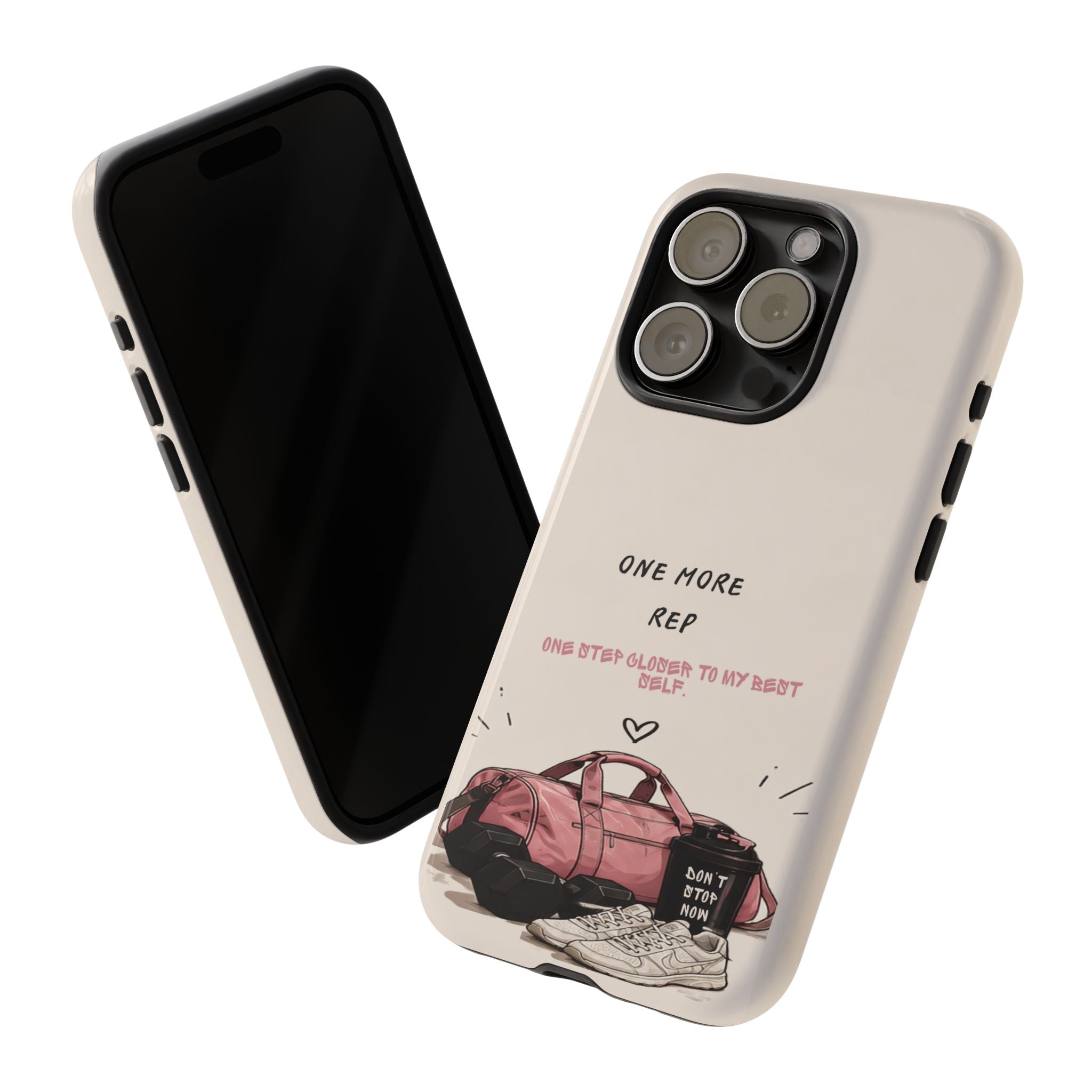 Gym Phone Case — "One More Rep" Workout Duffle & Sneakers Protective Case