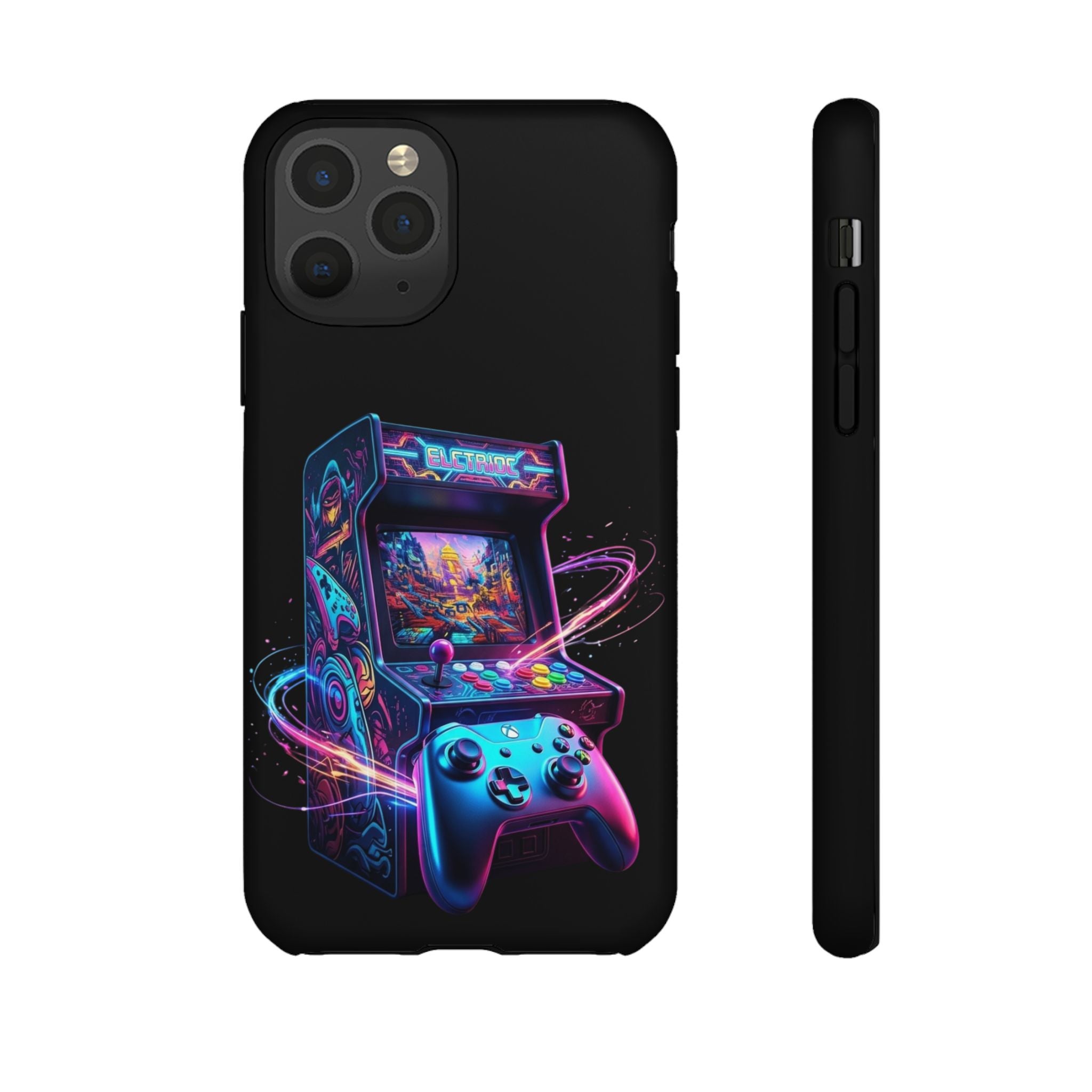 Retro Arcade Phone Case — Neon Gaming Controller Design