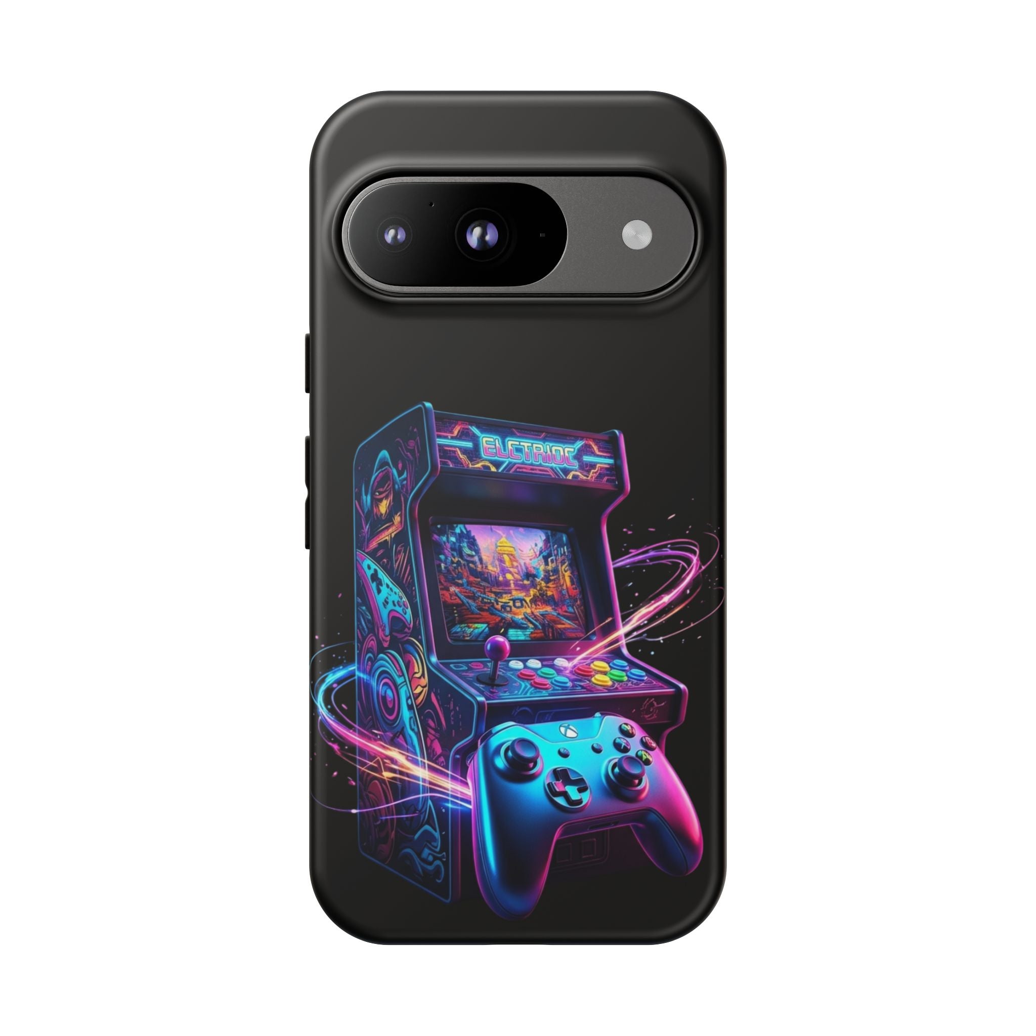 Retro Arcade Phone Case — Neon Gaming Controller Design