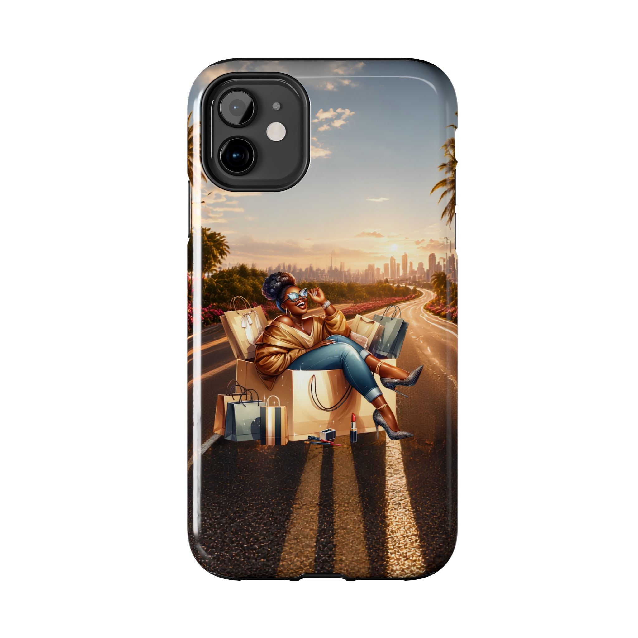 Sunset Roadtrip Tough Phone Case — Relaxed Traveler Design