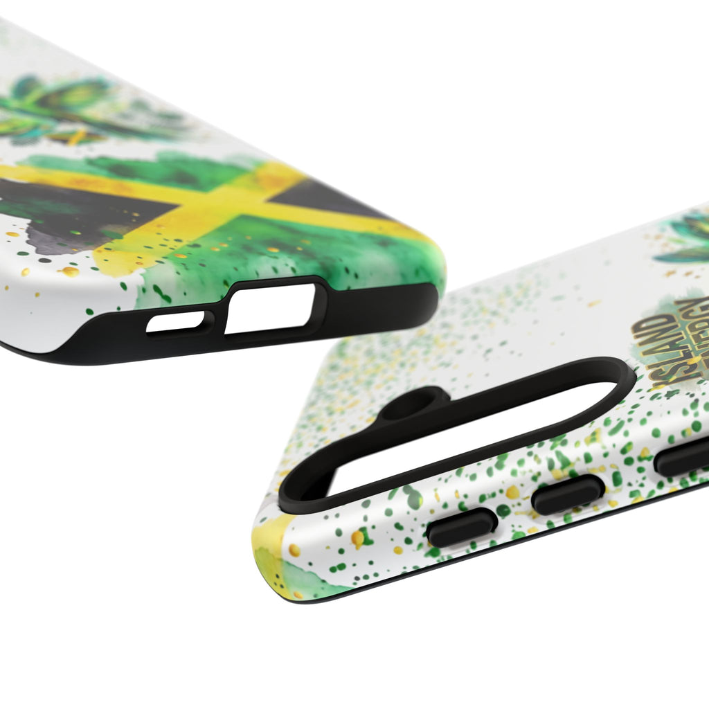 Island Energy Tough Phone Case — Colorful Hummingbird & Tropical Sunset Protective Cover
