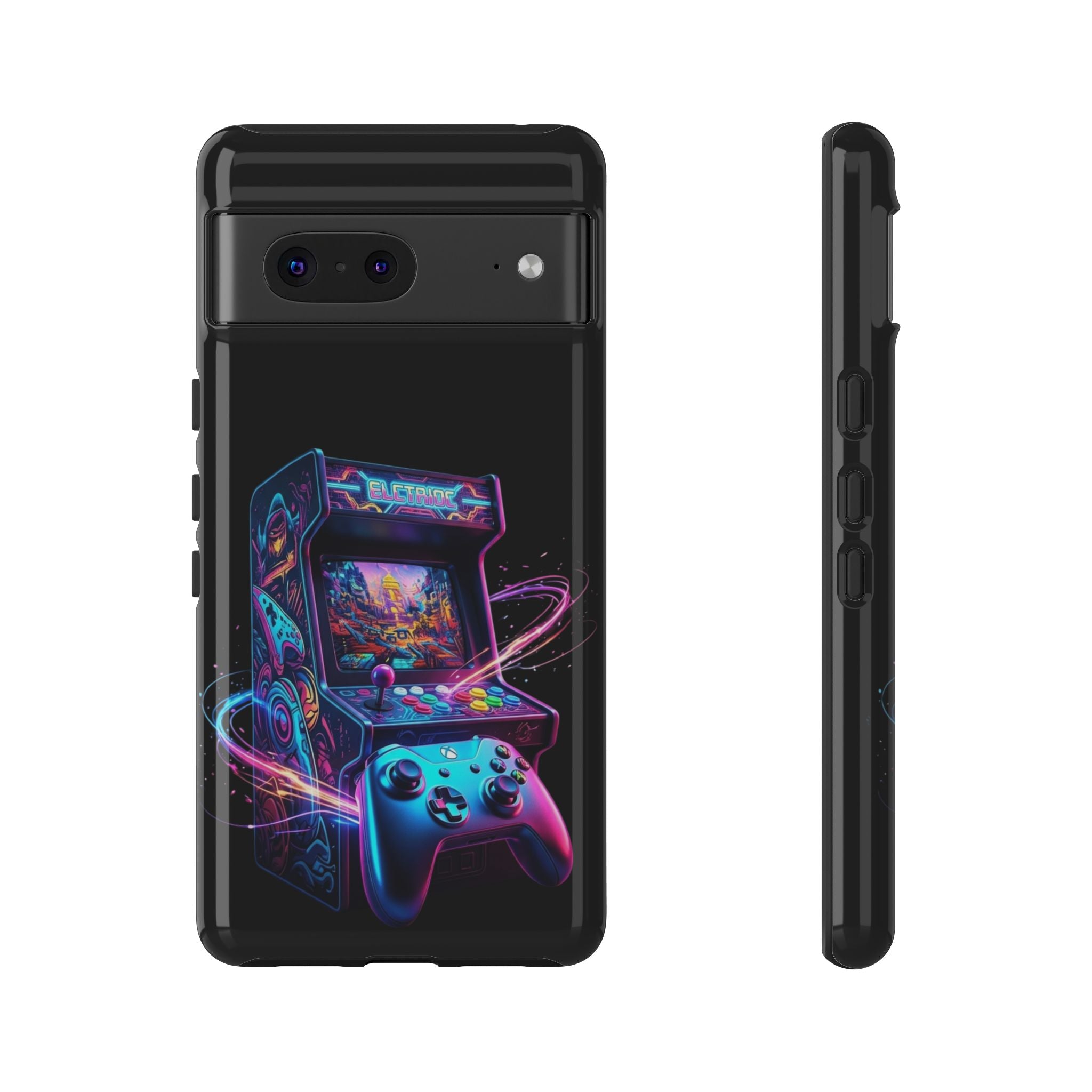 Retro Arcade Phone Case — Neon Gaming Controller Design