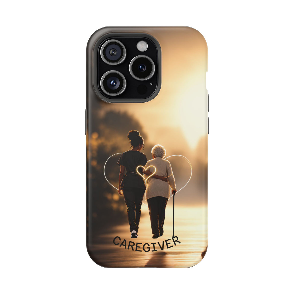 Caregiver Phone Case — Impact-Resistant Protective Case with Heart Design