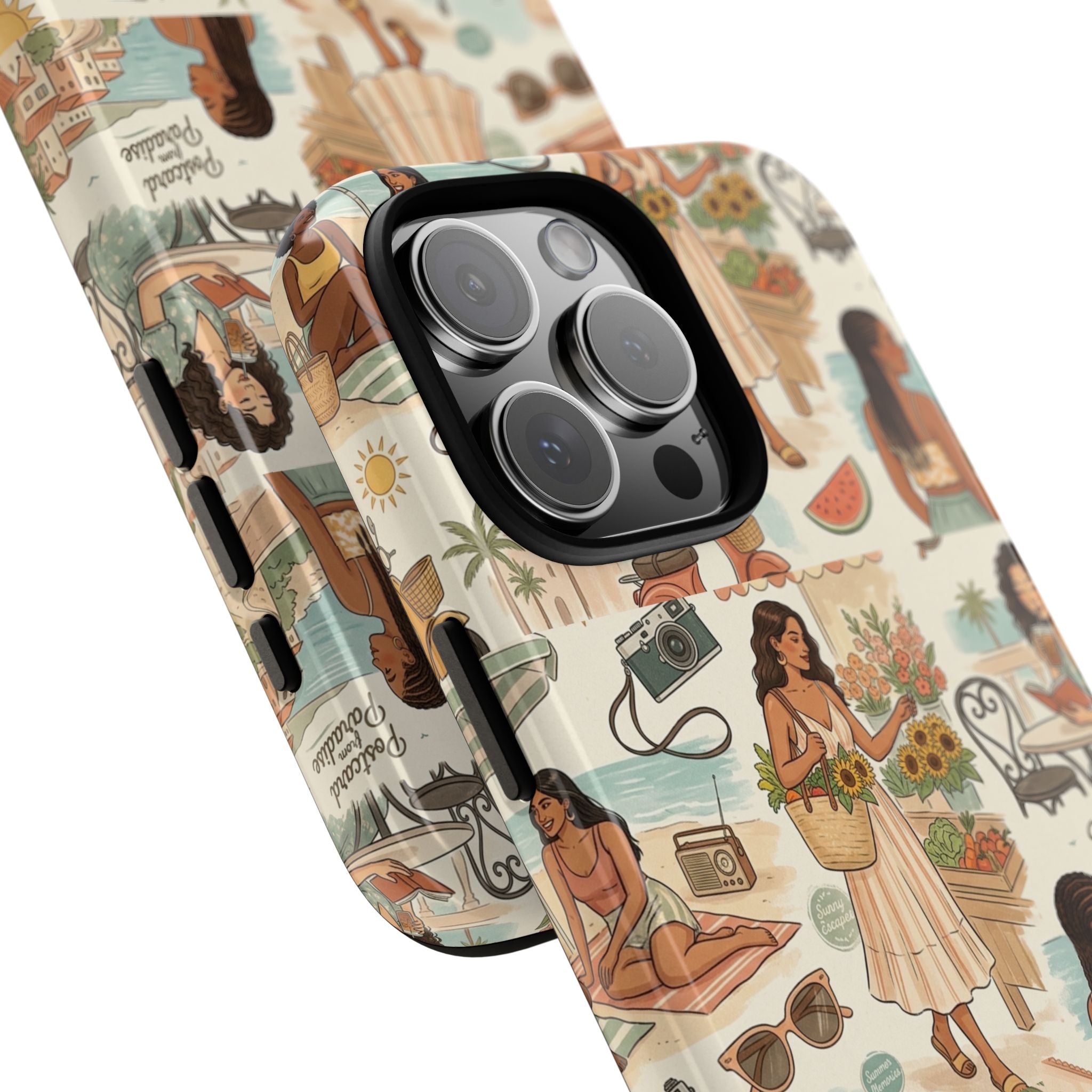 Tropical Vacation Phone Case — Vintage Beach Women Pattern