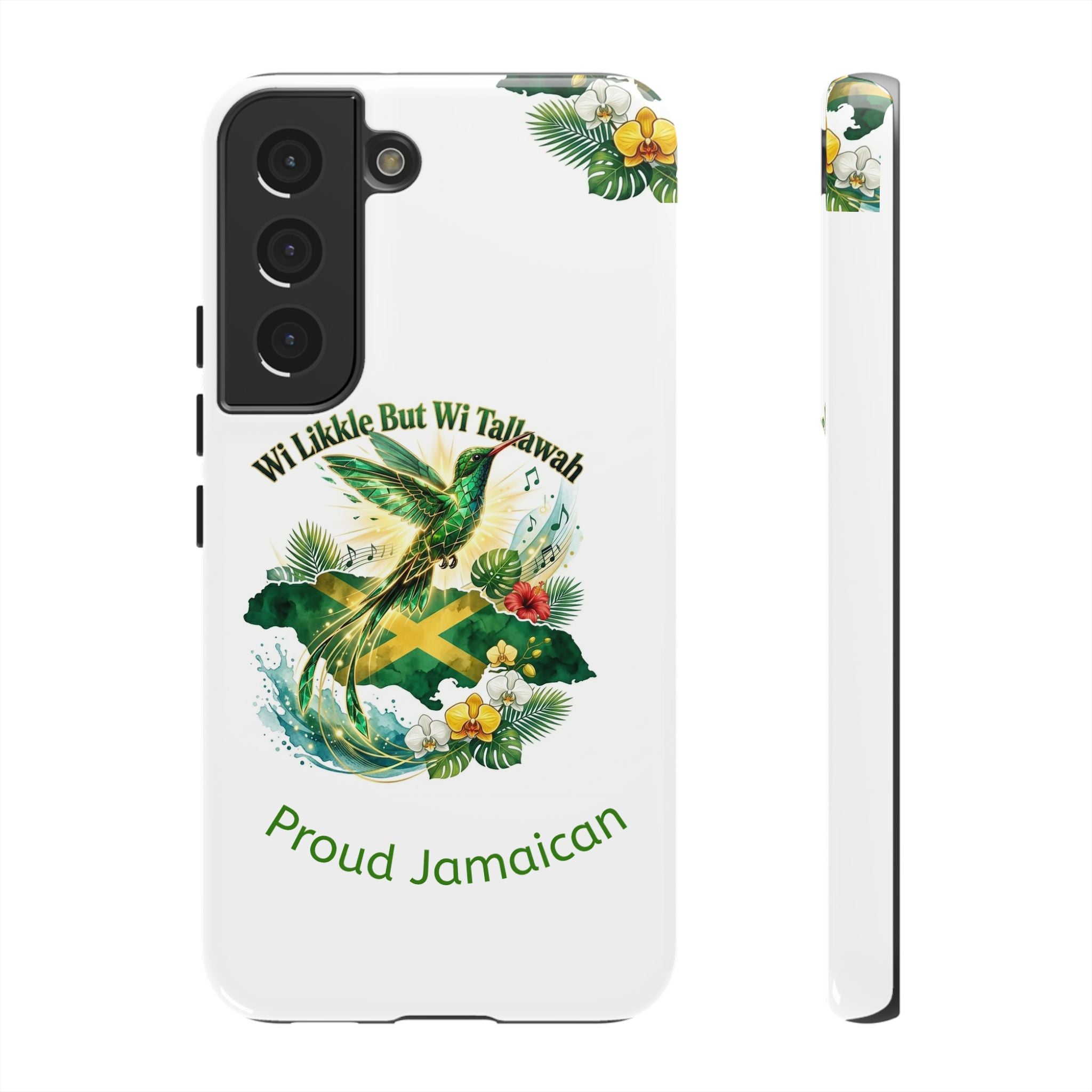 Jamaica Hummingbird Phone Case — “Wi Likkle But Wi Tallawah” Tropical Protective Cover