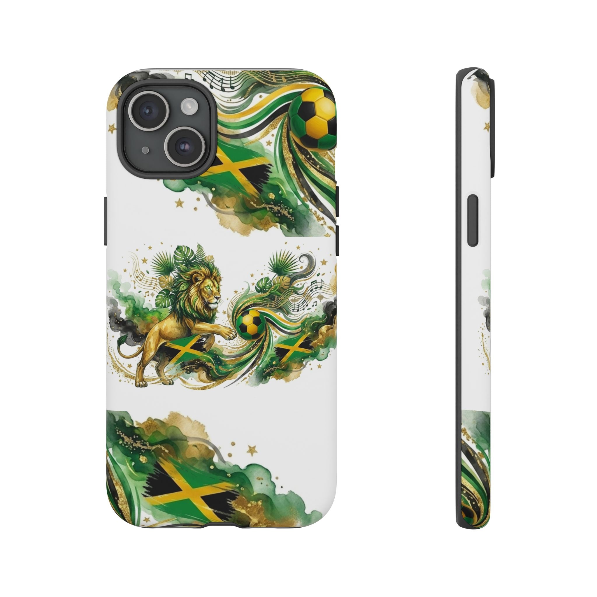 Jamaica Lion Phone Case — Jamaican Flag Rasta Protective Tough Case