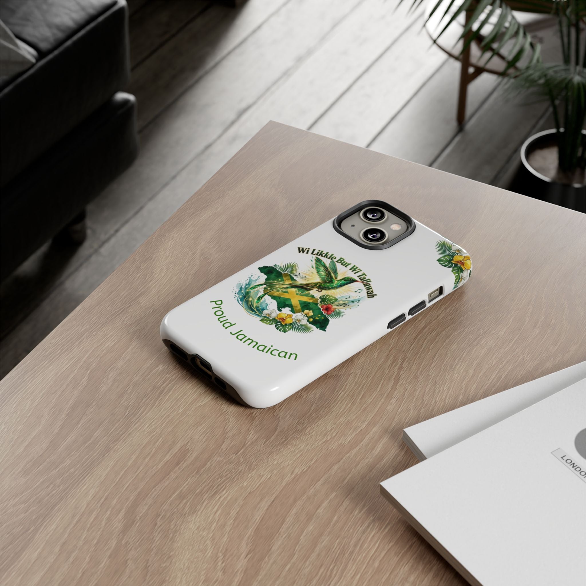 Jamaica Hummingbird Phone Case — “Wi Likkle But Wi Tallawah” Tropical Protective Cover