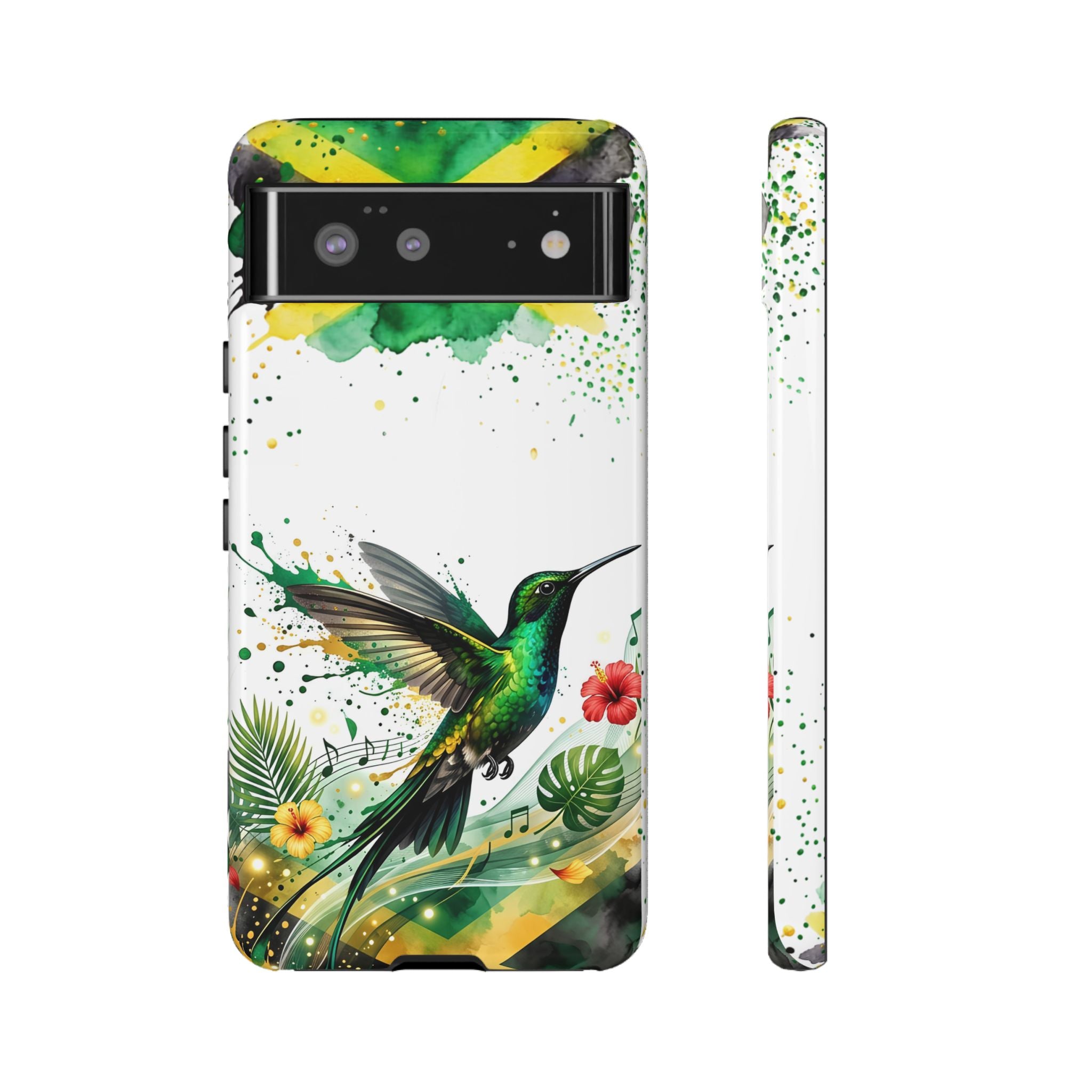 Hummingbird Jamaica Tough Phone Case – Tropical Floral Protective Cover