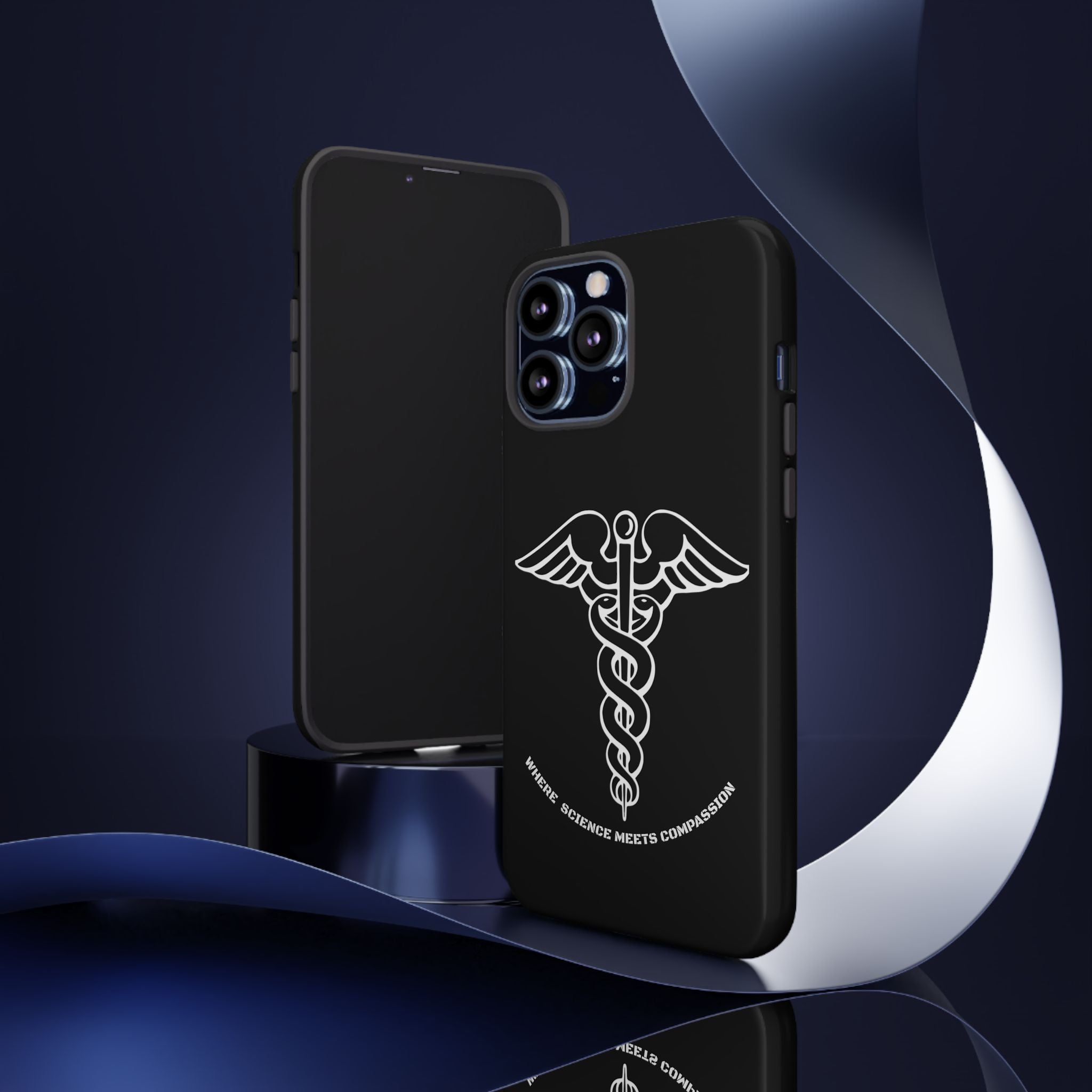 Medical Caduceus Phone Case — "Where Science Meets Compassion" Protective iPhone Cover
