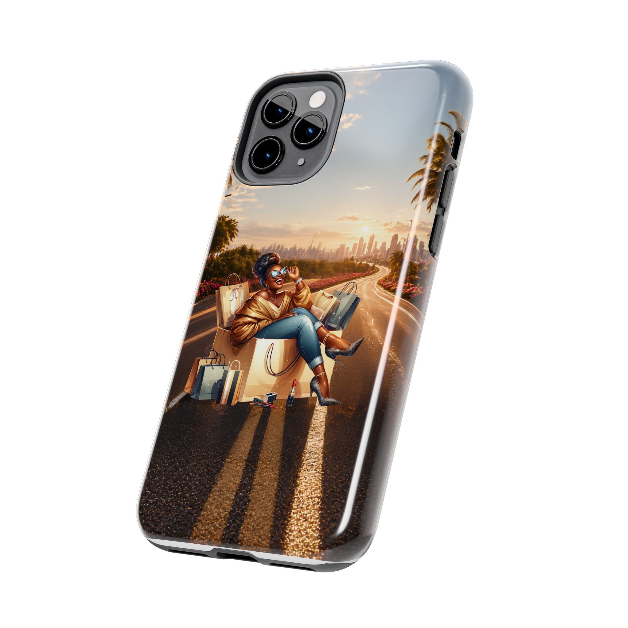 Sunset Roadtrip Tough Phone Case — Relaxed Traveler Design