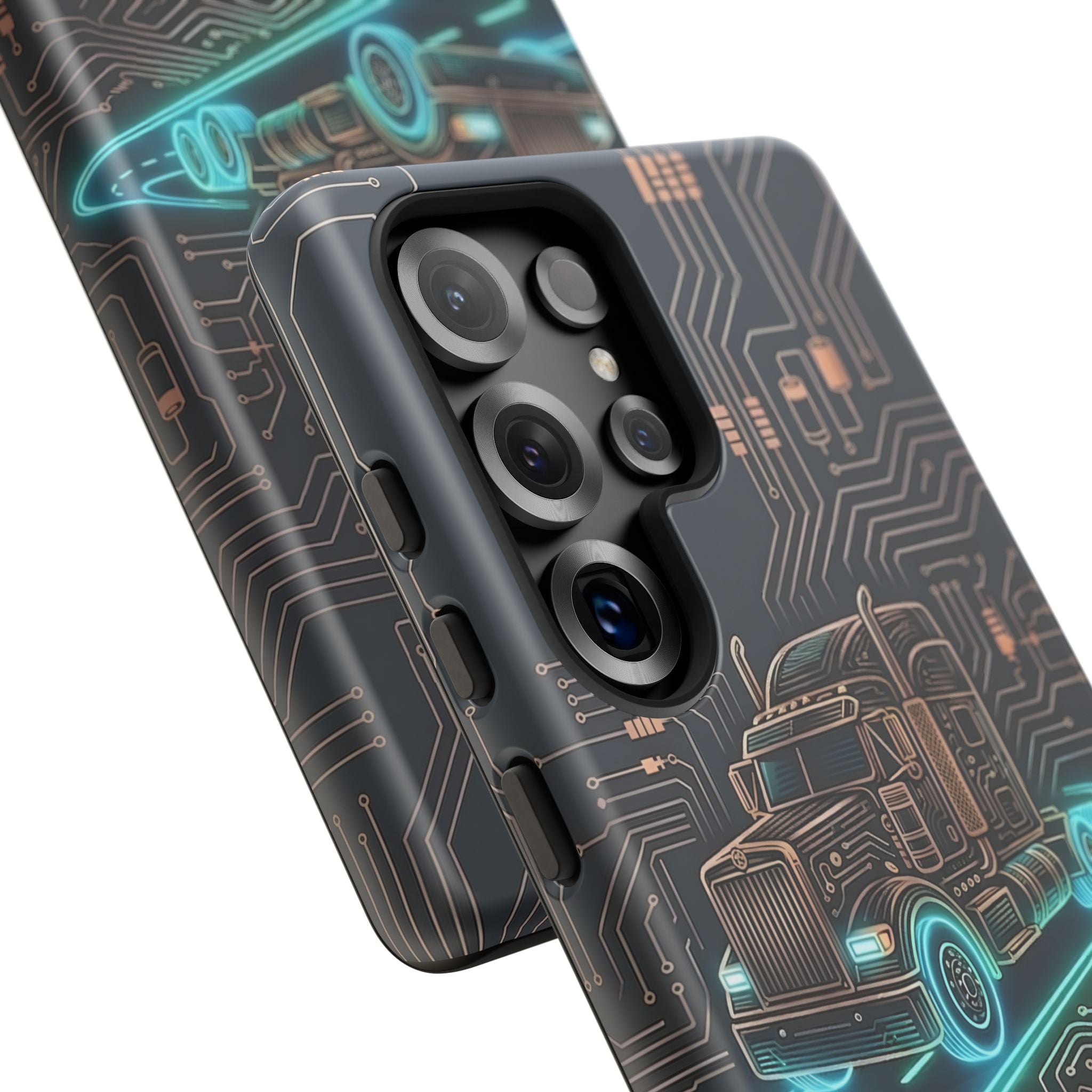 Truck Driver Gamer Phone Case — “Real Life. No Pause Button.”