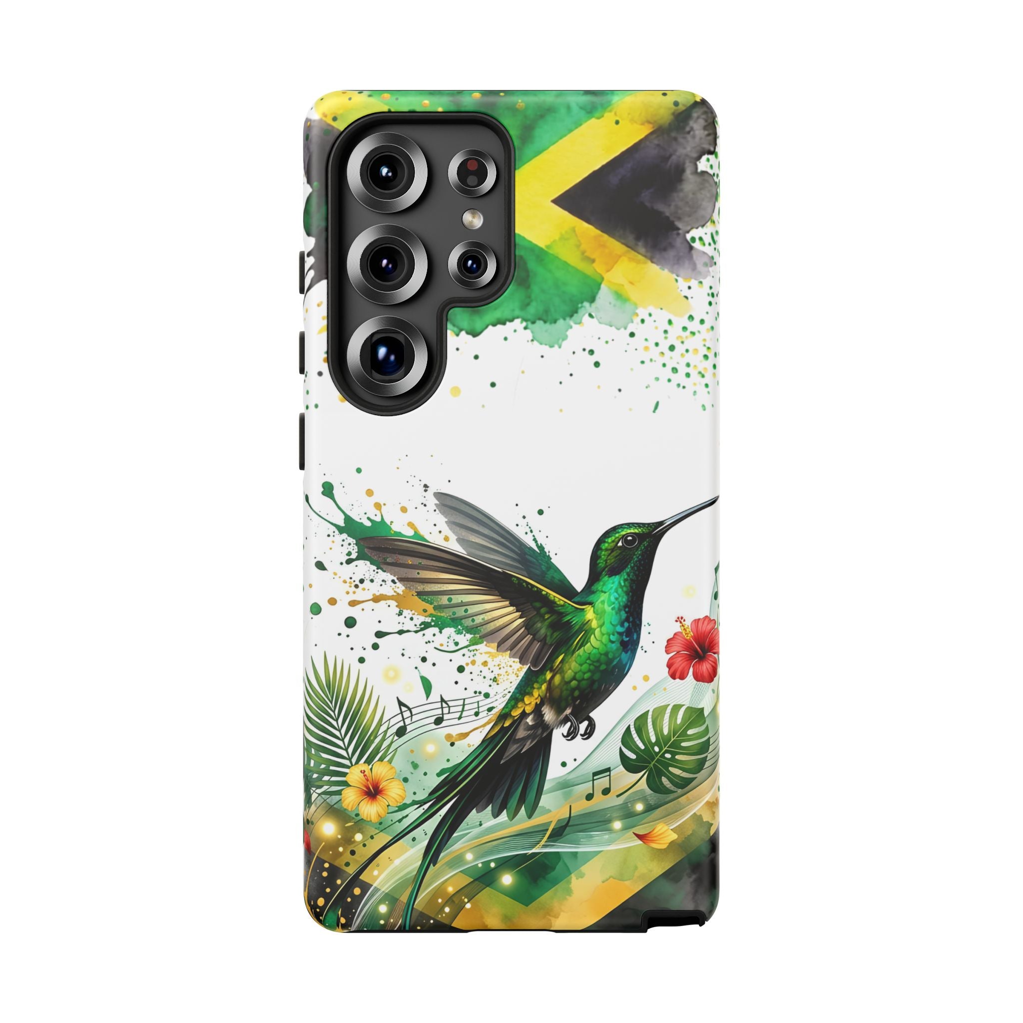 Hummingbird Jamaica Tough Phone Case – Tropical Floral Protective Cover