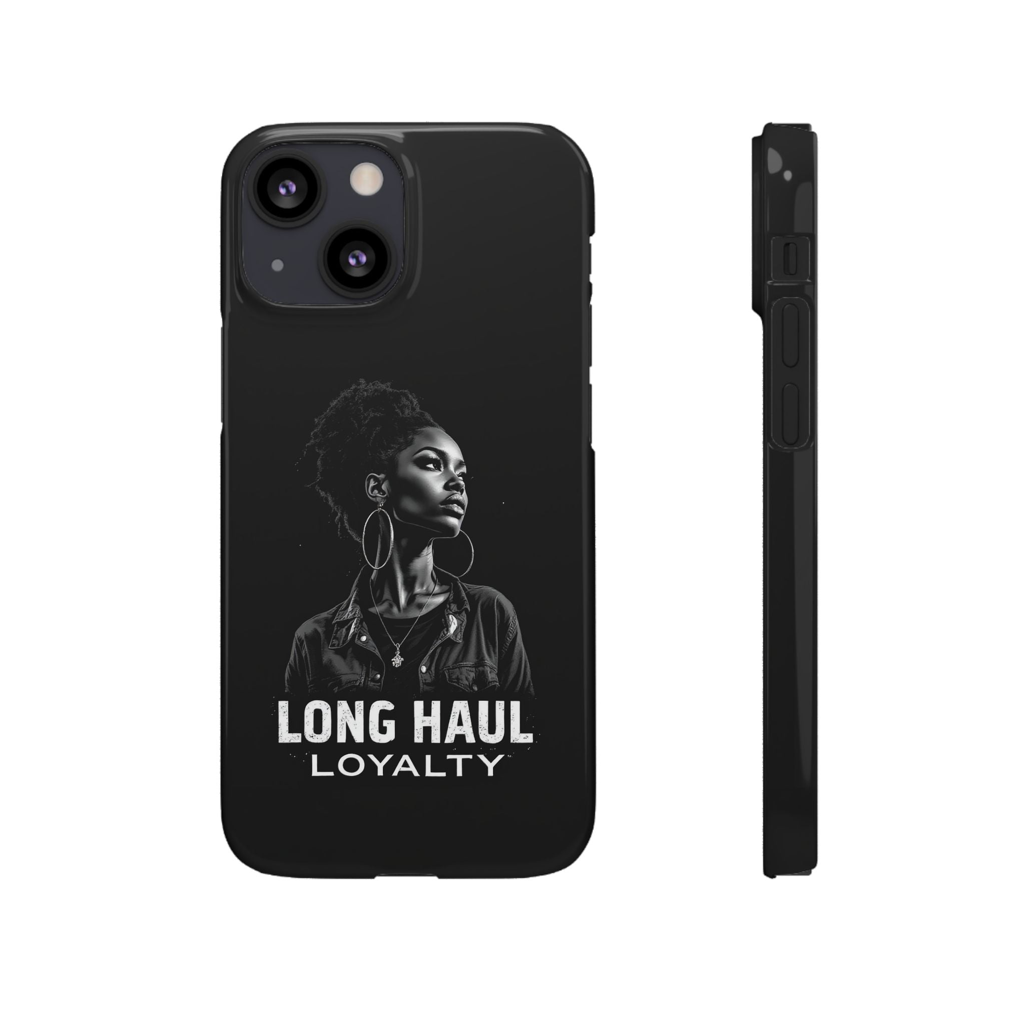 Phone Case — "Long Haul Loyalty" Black Portrait Snap Case