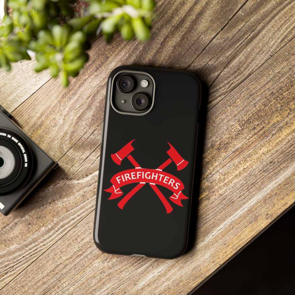 Firefighters Tough Phone Case — Red Crossed Axes Design