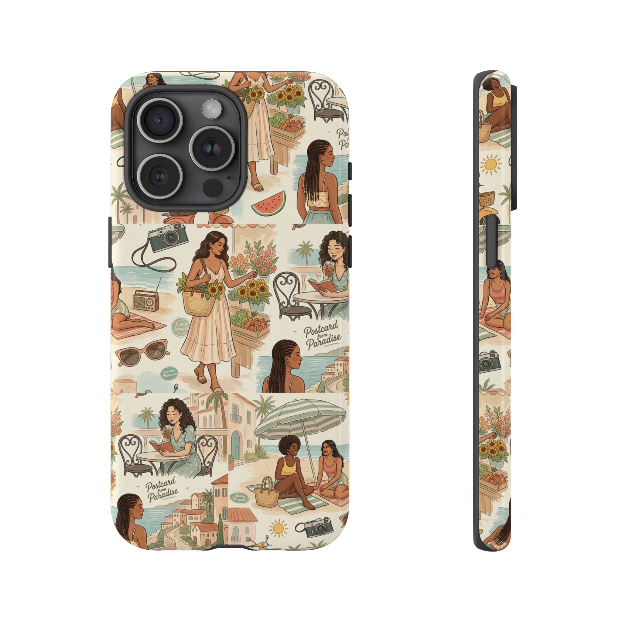 Tropical Vacation Phone Case — Vintage Beach Women Pattern