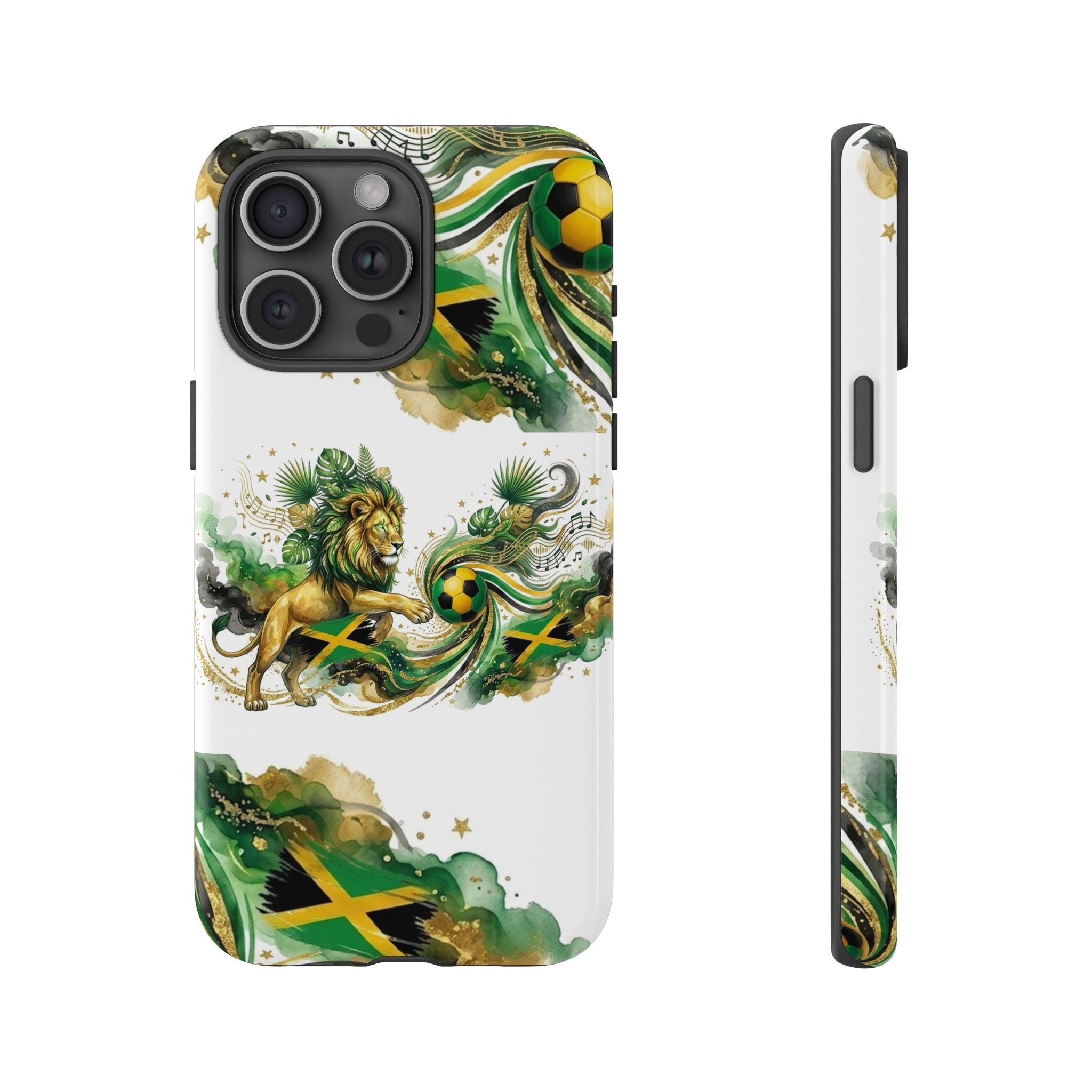 Jamaica Lion Phone Case — Jamaican Flag Rasta Protective Tough Case