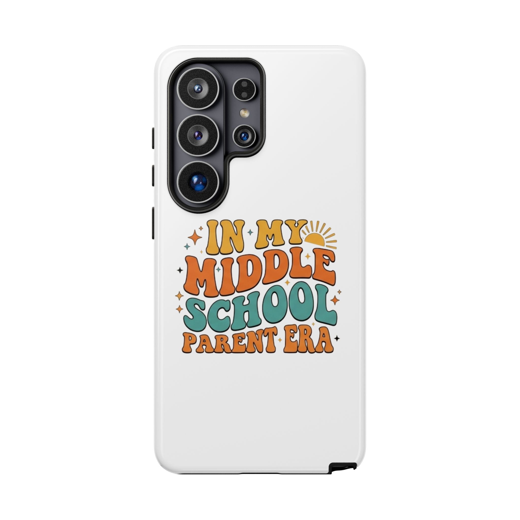 Middle School Parent Phone Case — "In My Middle School Parent Era" Retro Design