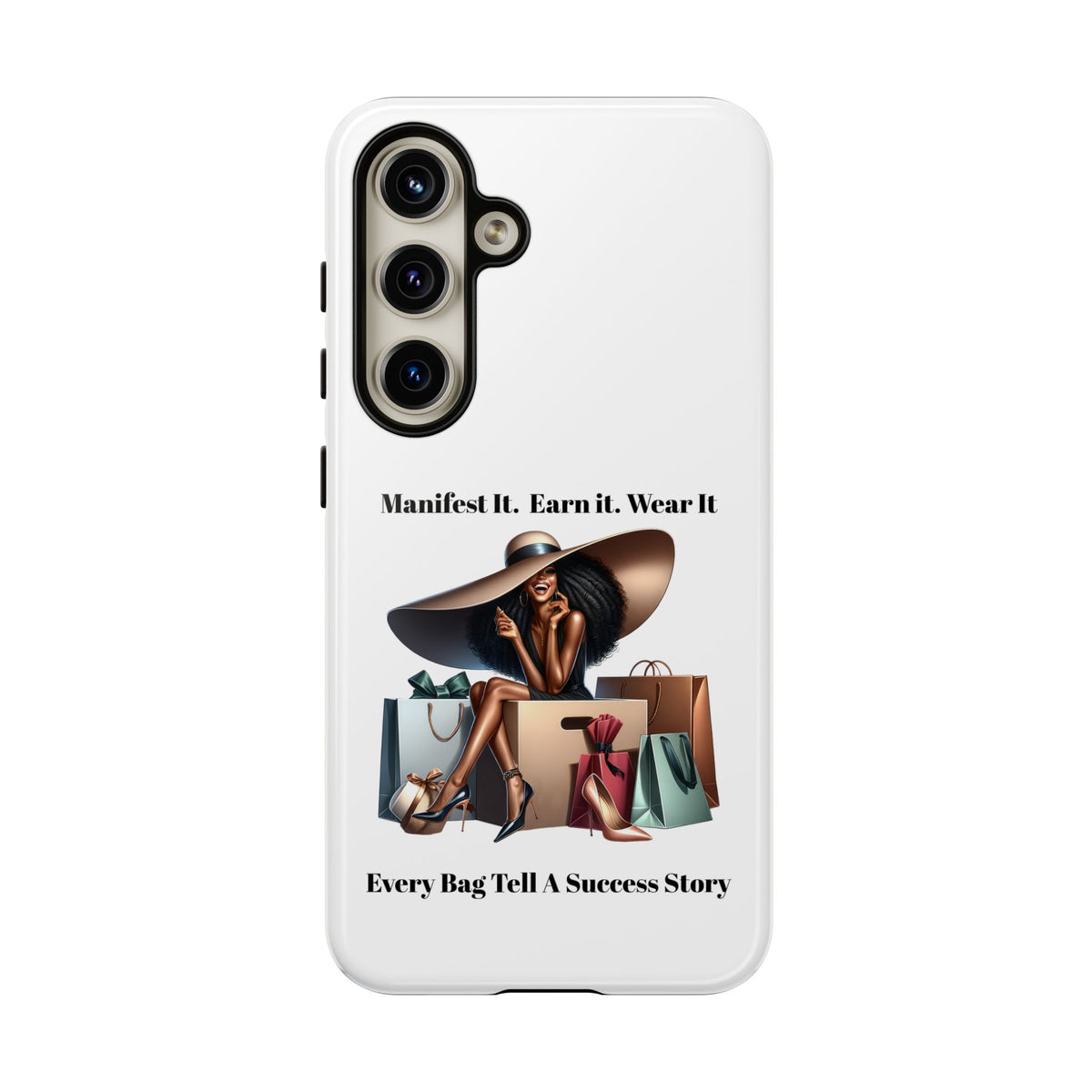 Phone Case - "Manifest It. Earn It. Wear It." Chic Shopper Design