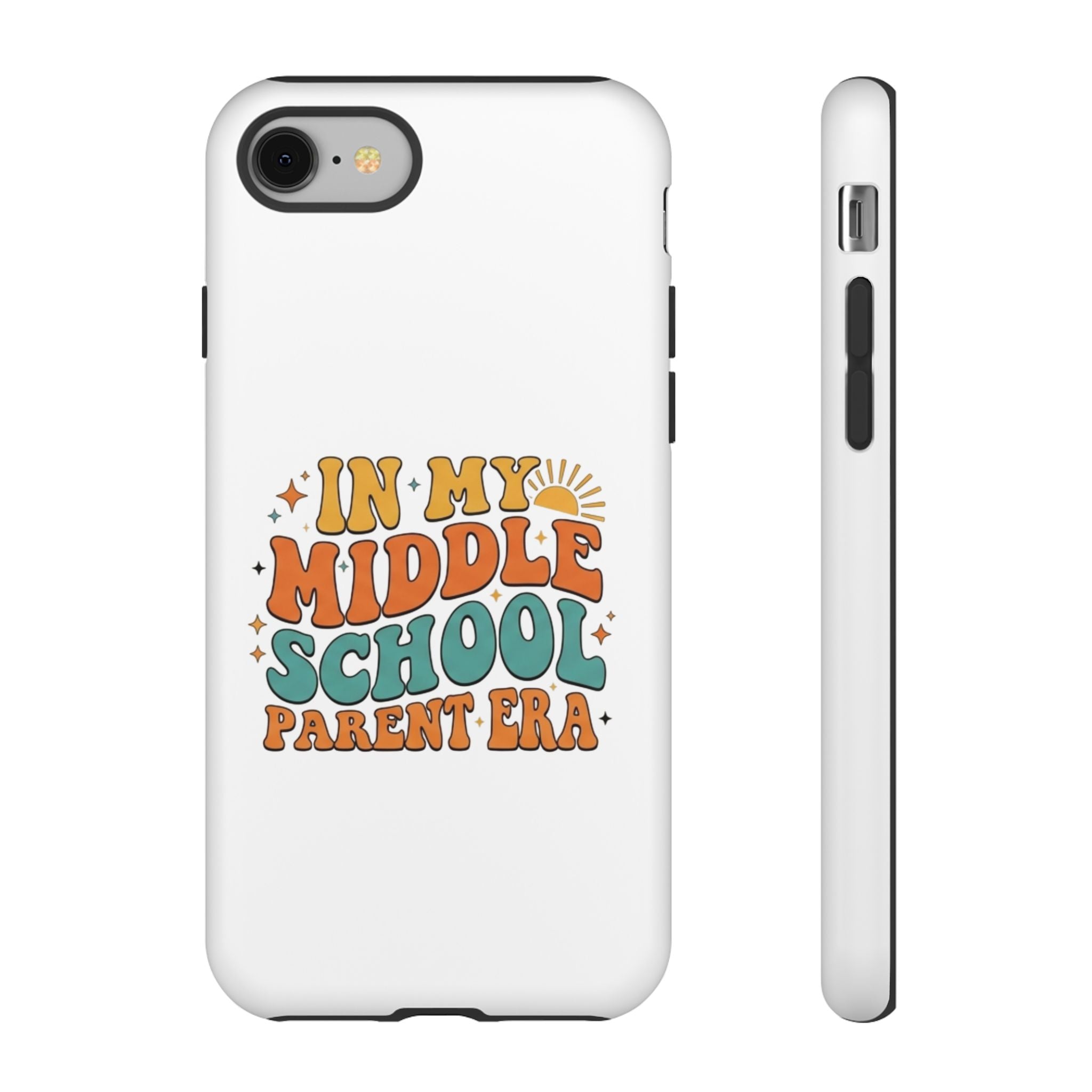 Middle School Parent Phone Case — "In My Middle School Parent Era" Retro Design