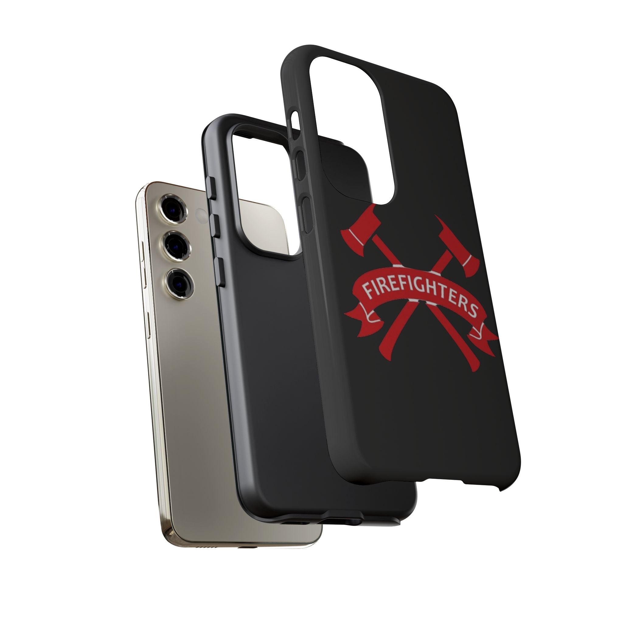 Firefighters Tough Phone Case — Red Crossed Axes Design