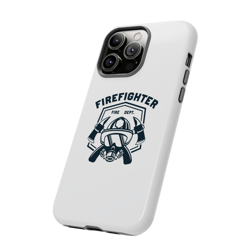 Firefighter Tough Phone Case — Fire Dept Helmet & Axes Protective Cover