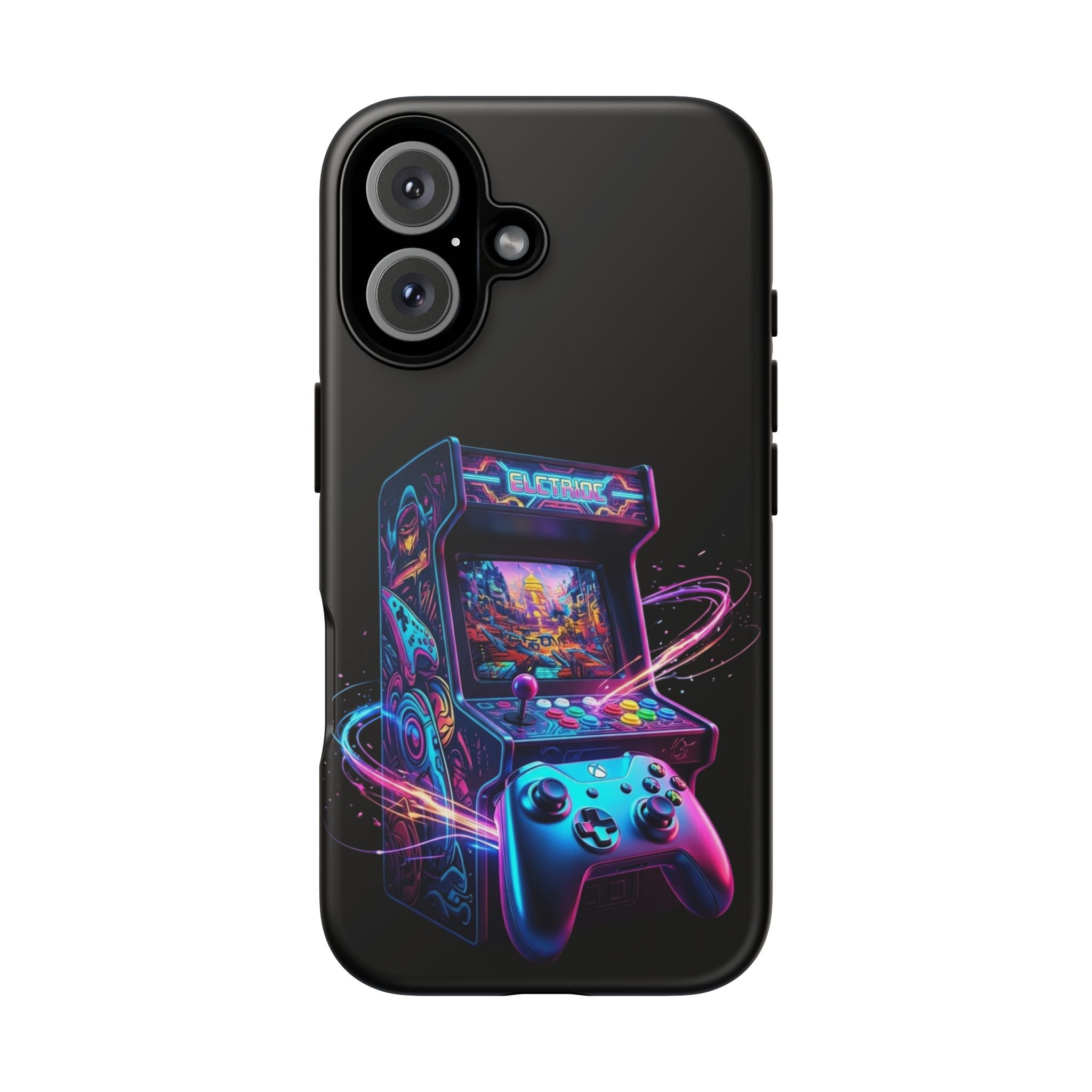 Retro Arcade Phone Case — Neon Gaming Controller Design