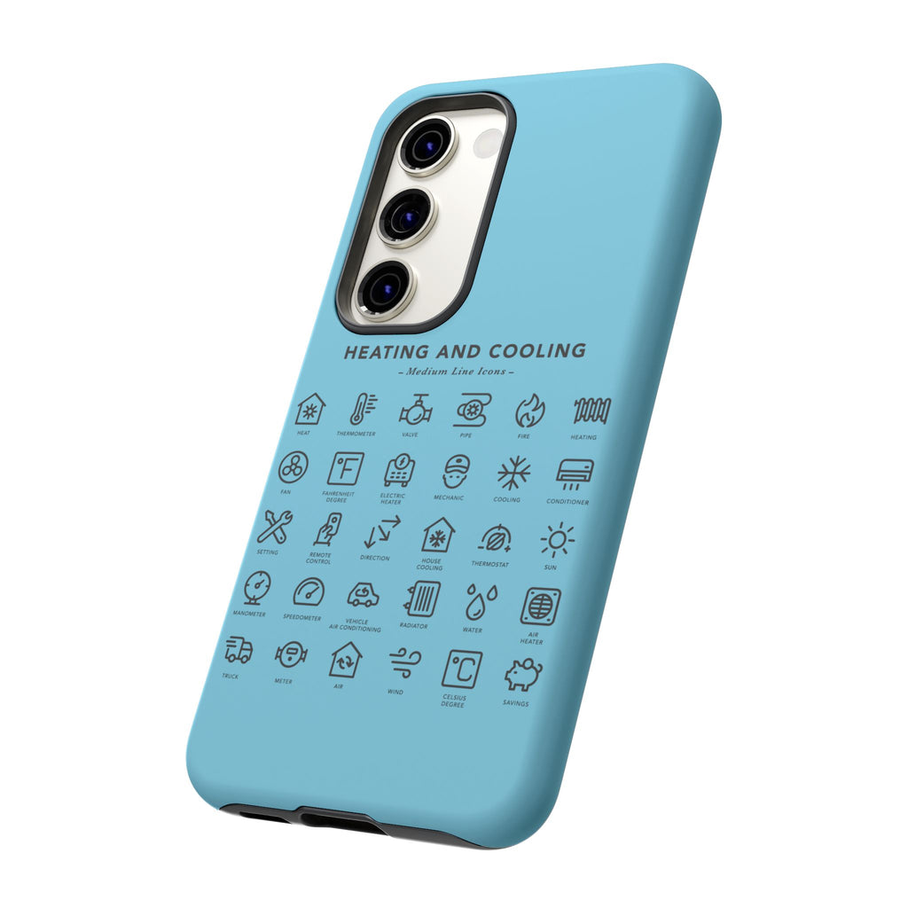 Heating and Cooling Icons Phone Case – HVAC Technician Protective Phone Cover