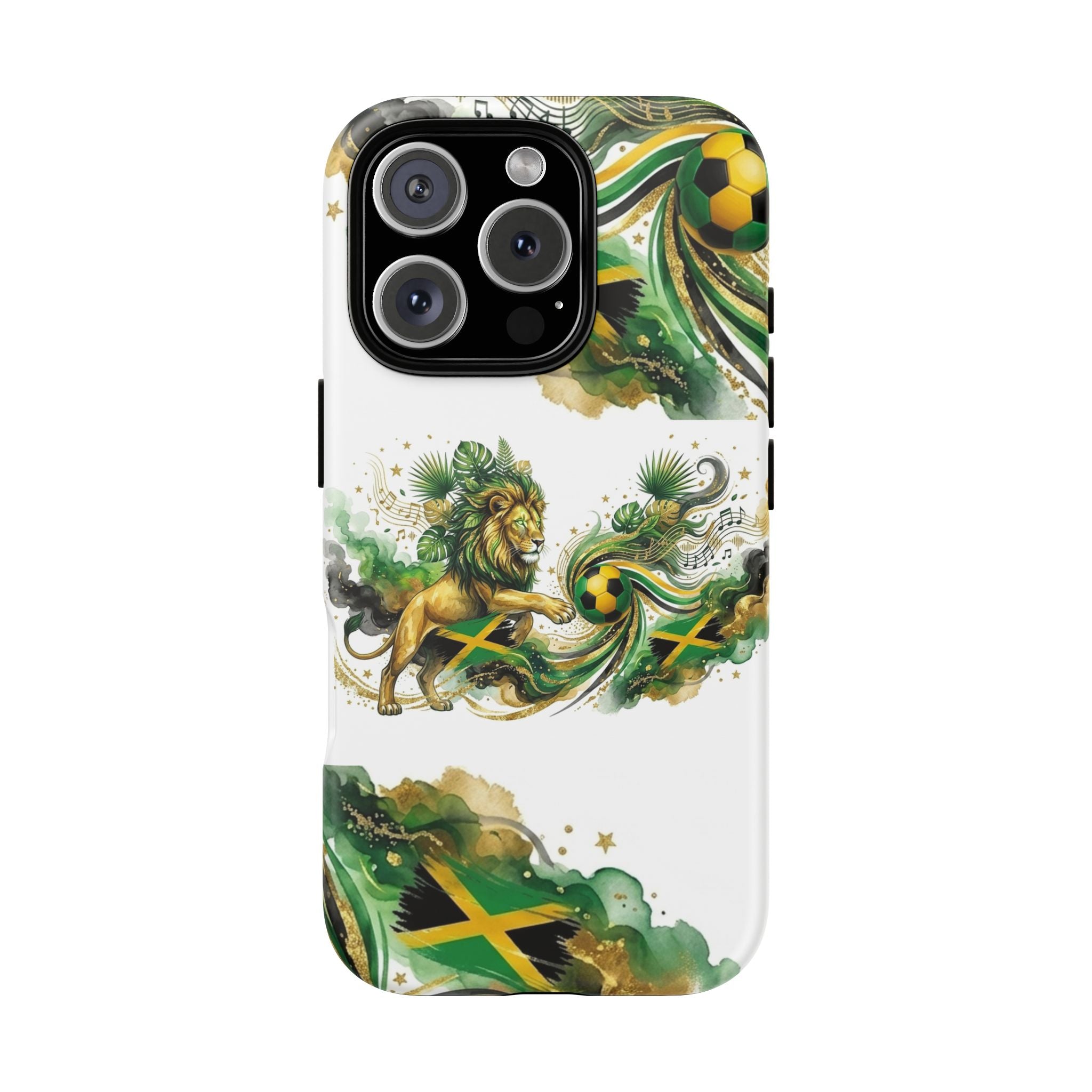 Jamaica Lion Phone Case — Jamaican Flag Rasta Protective Tough Case
