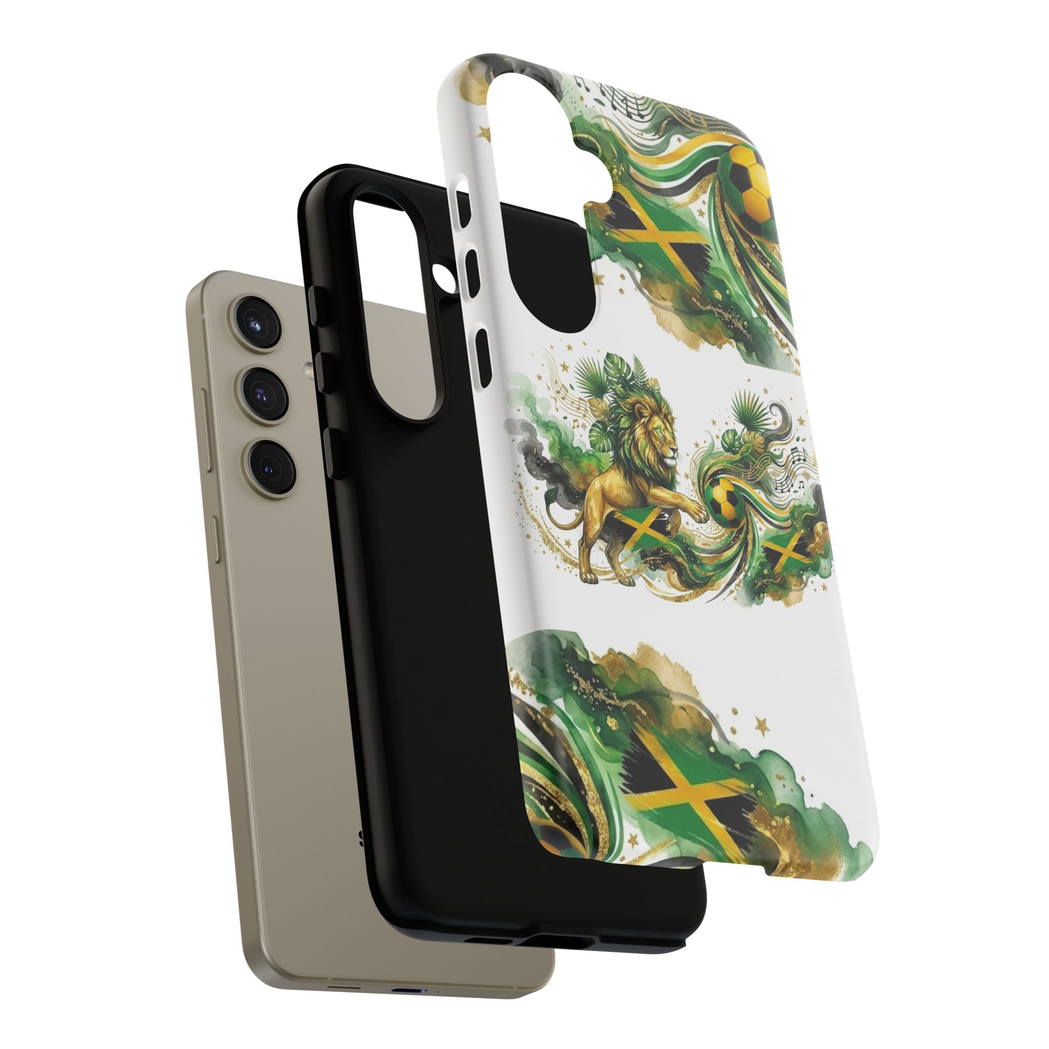 Jamaica Lion Phone Case — Jamaican Flag Rasta Protective Tough Case