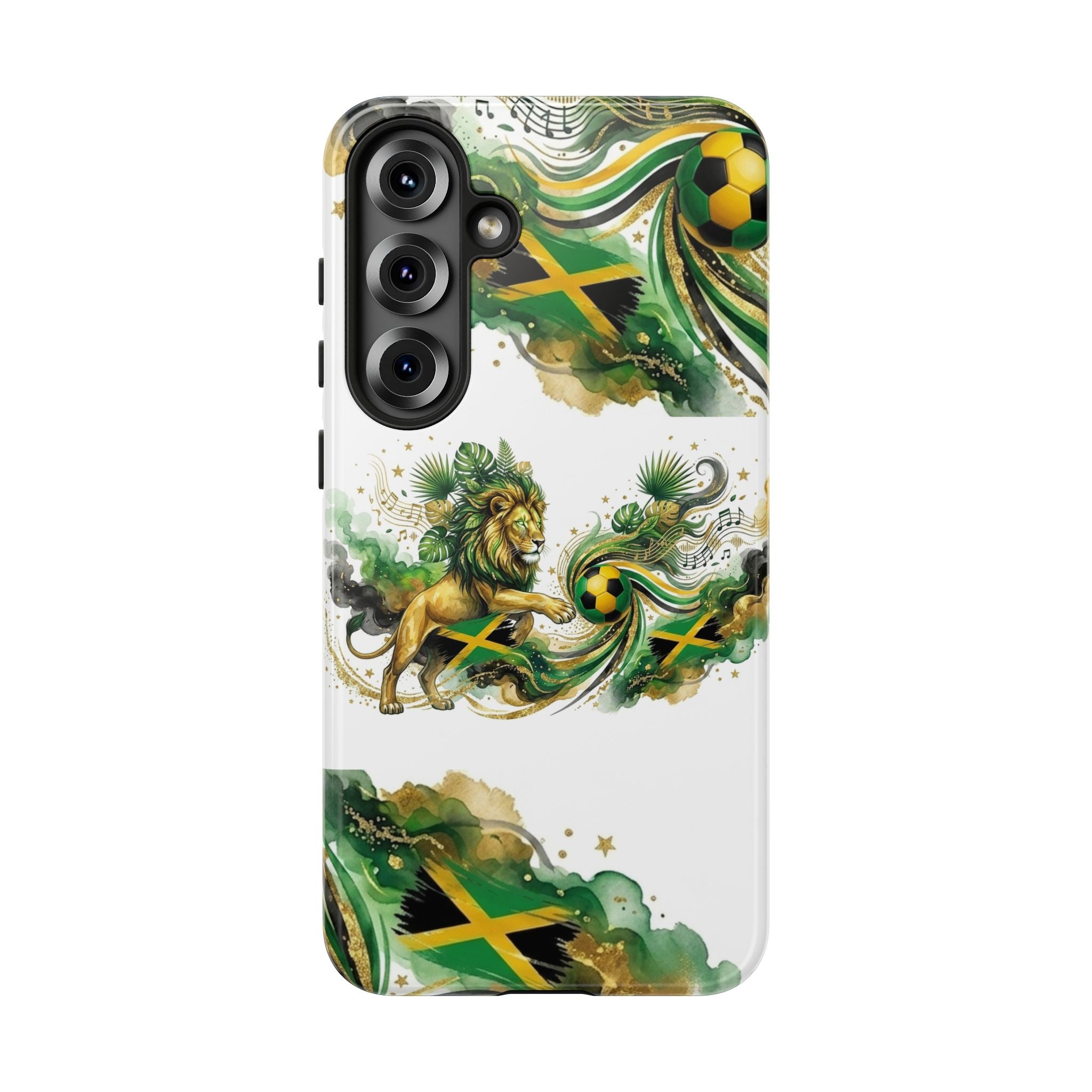 Jamaica Lion Phone Case — Jamaican Flag Rasta Protective Tough Case