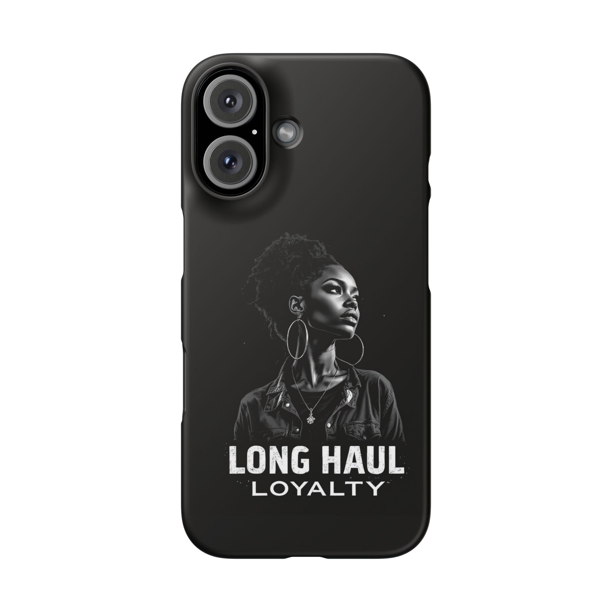 Phone Case — "Long Haul Loyalty" Black Portrait Snap Case