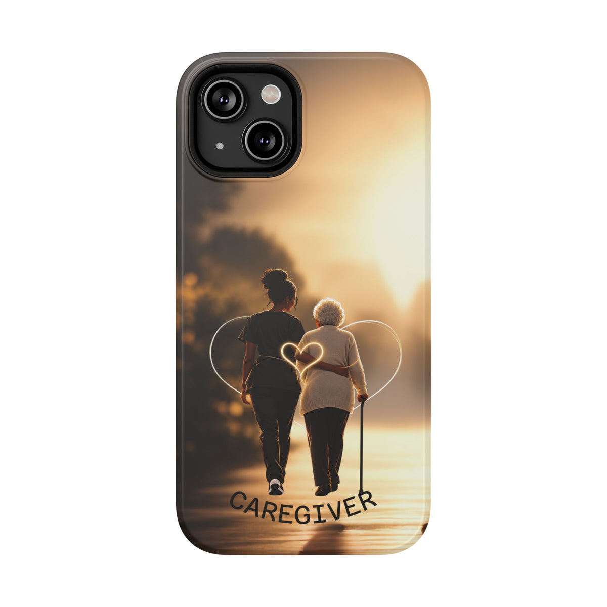Caregiver Phone Case — Impact-Resistant Protective Case with Heart Design