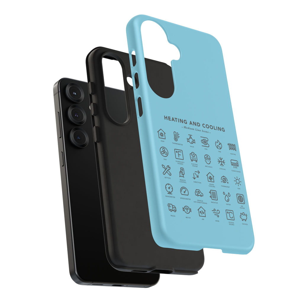 Heating and Cooling Icons Phone Case – HVAC Technician Protective Phone Cover